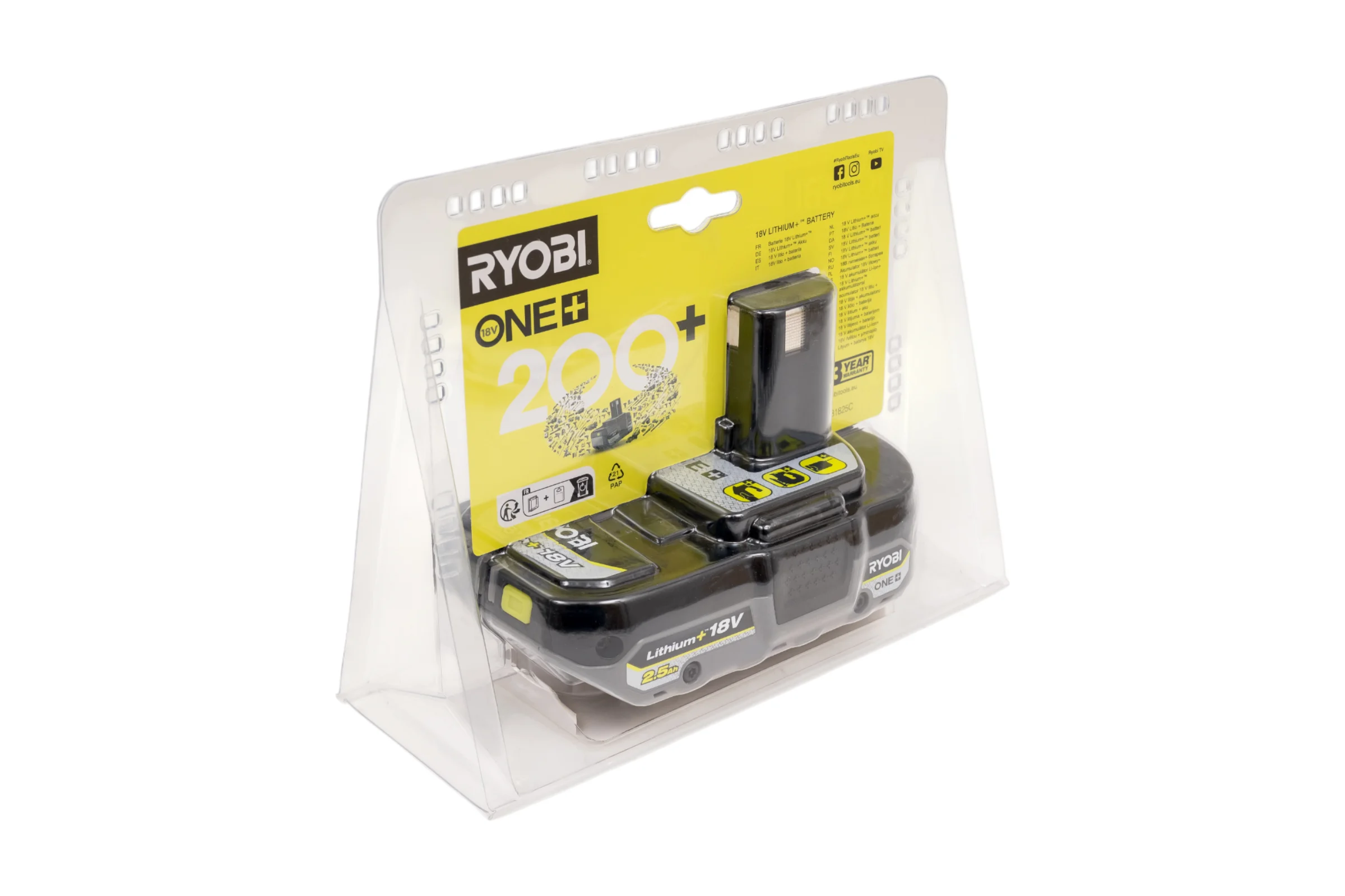 Аккумулятор RB1825C ONE+ 18В, 2.5Ач Ryobi 5133005516