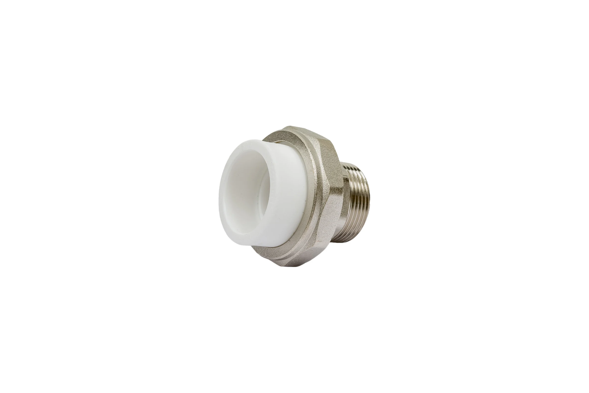 Разъемная муфта PPRC MeerPlast Дн40х32 Ру25 белая наружная резьба D200-00505