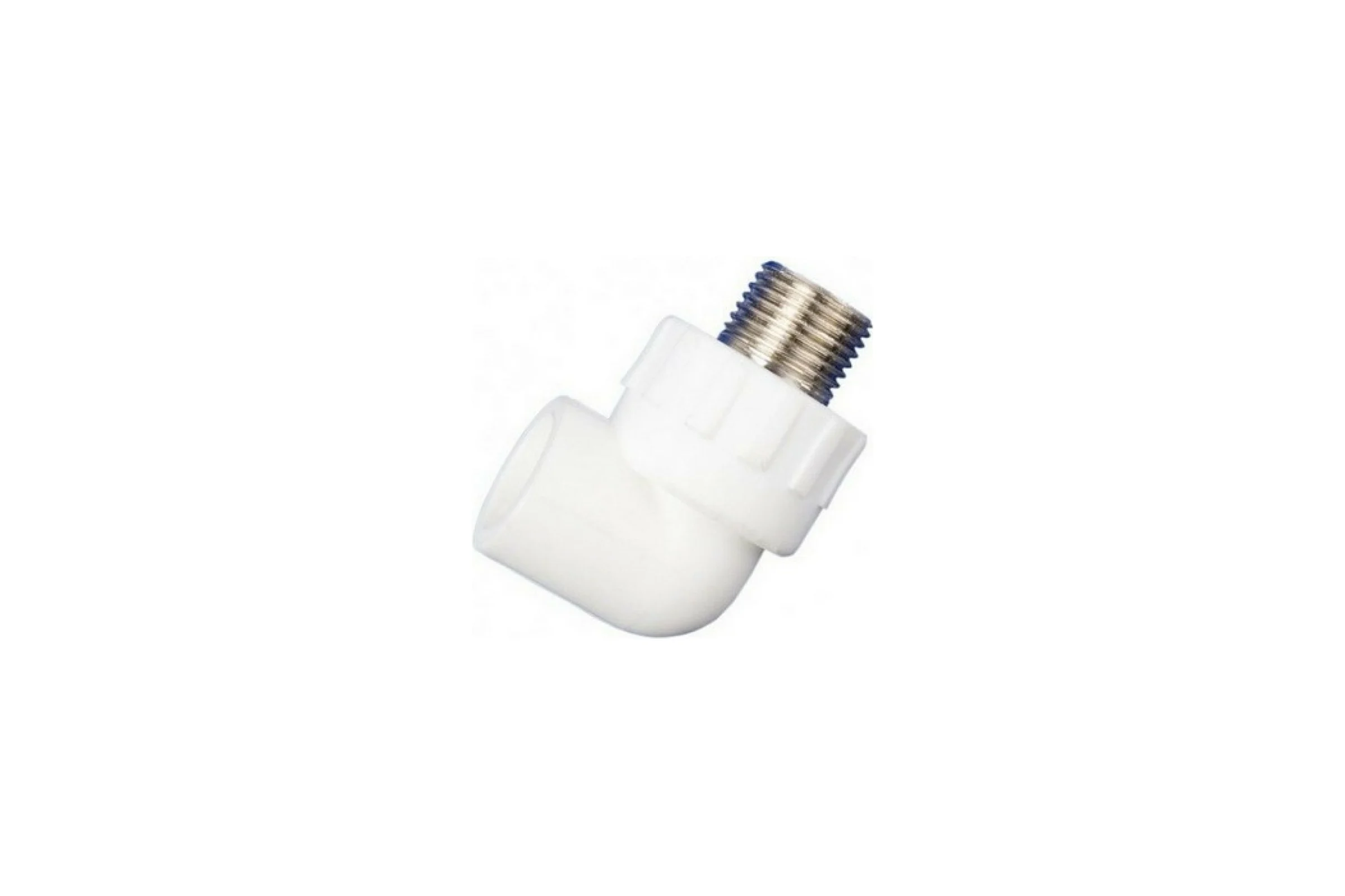 Угольник MeerPlast PPRC белый Дн20x20 Ру25 90гр. наружная резьба D200-00969