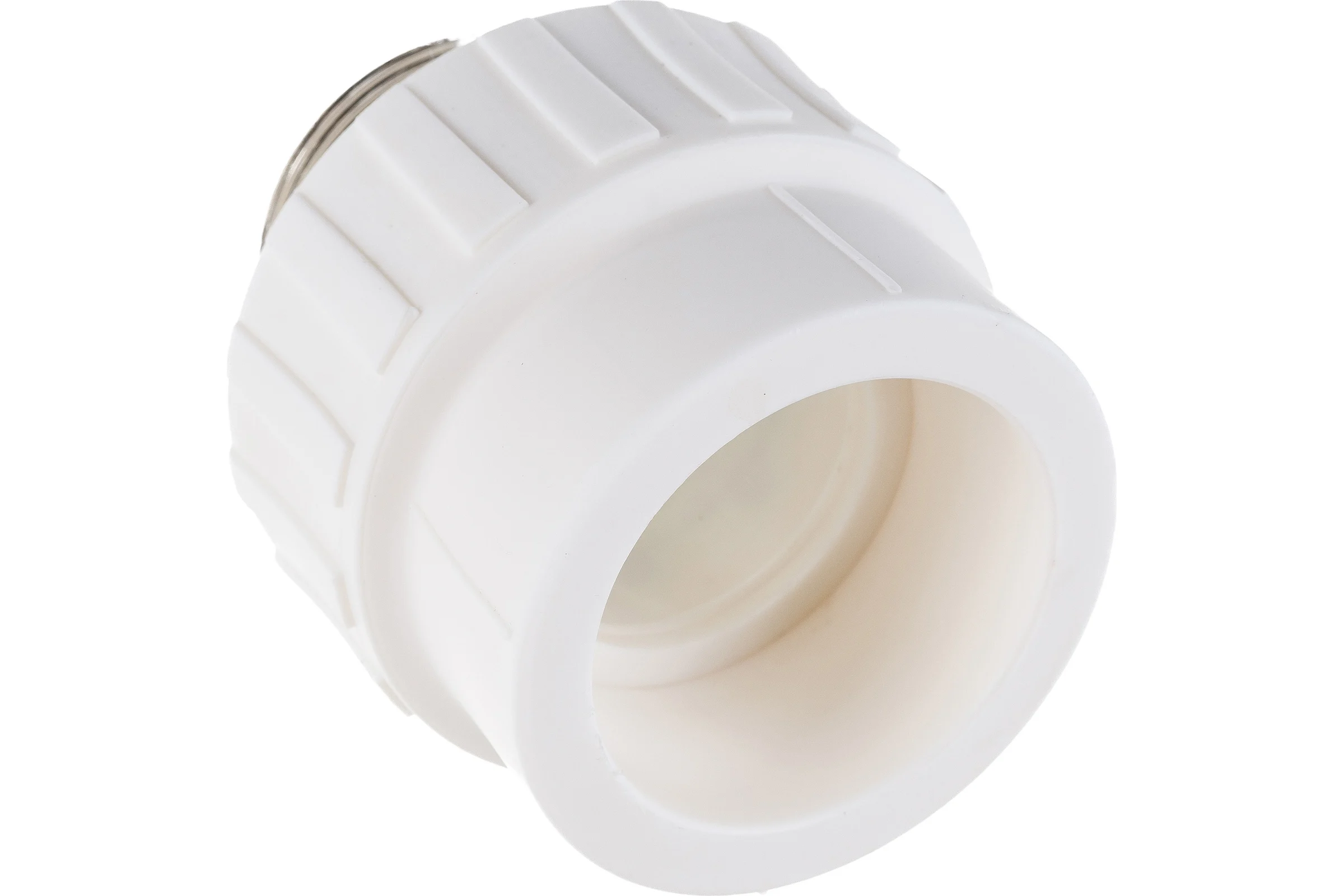 Комбинированная муфта PPRC MeerPlast Дн50x40 Ру25 белая наружная резьба D200-00457