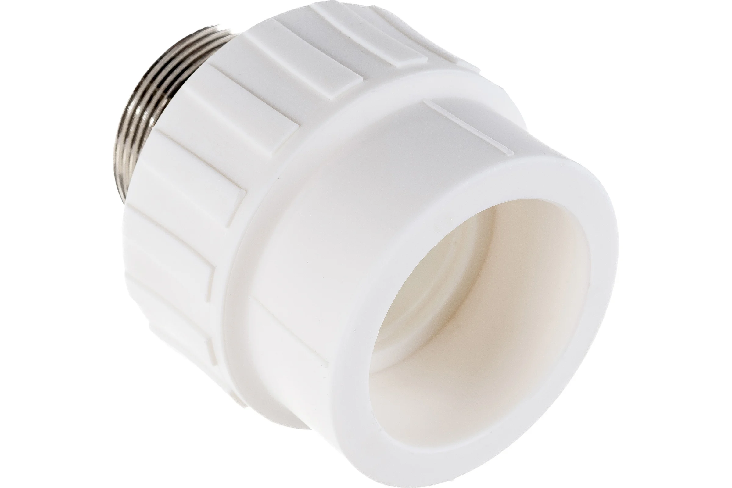 Комбинированная муфта PPRC MeerPlast Дн50x40 Ру25 белая наружная резьба D200-00457
