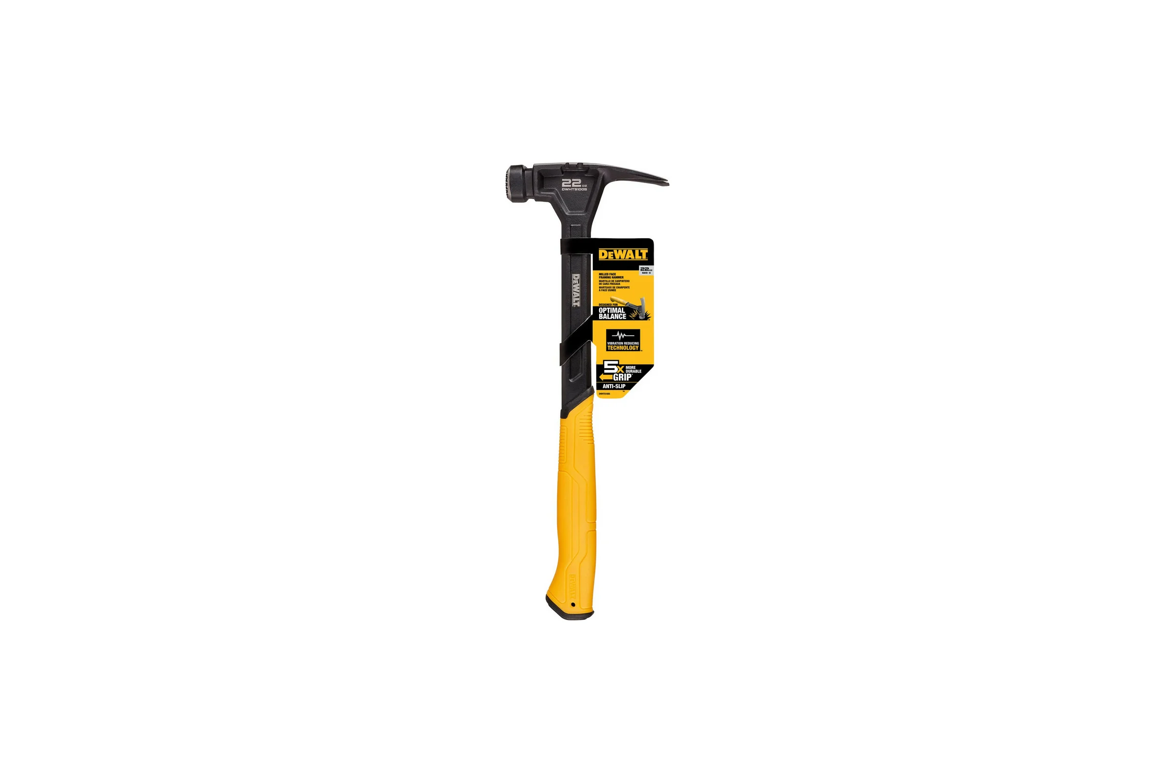 Одноэлементный молоток с прямым гвоздодёром Dewalt 624 г DWHT51005-0