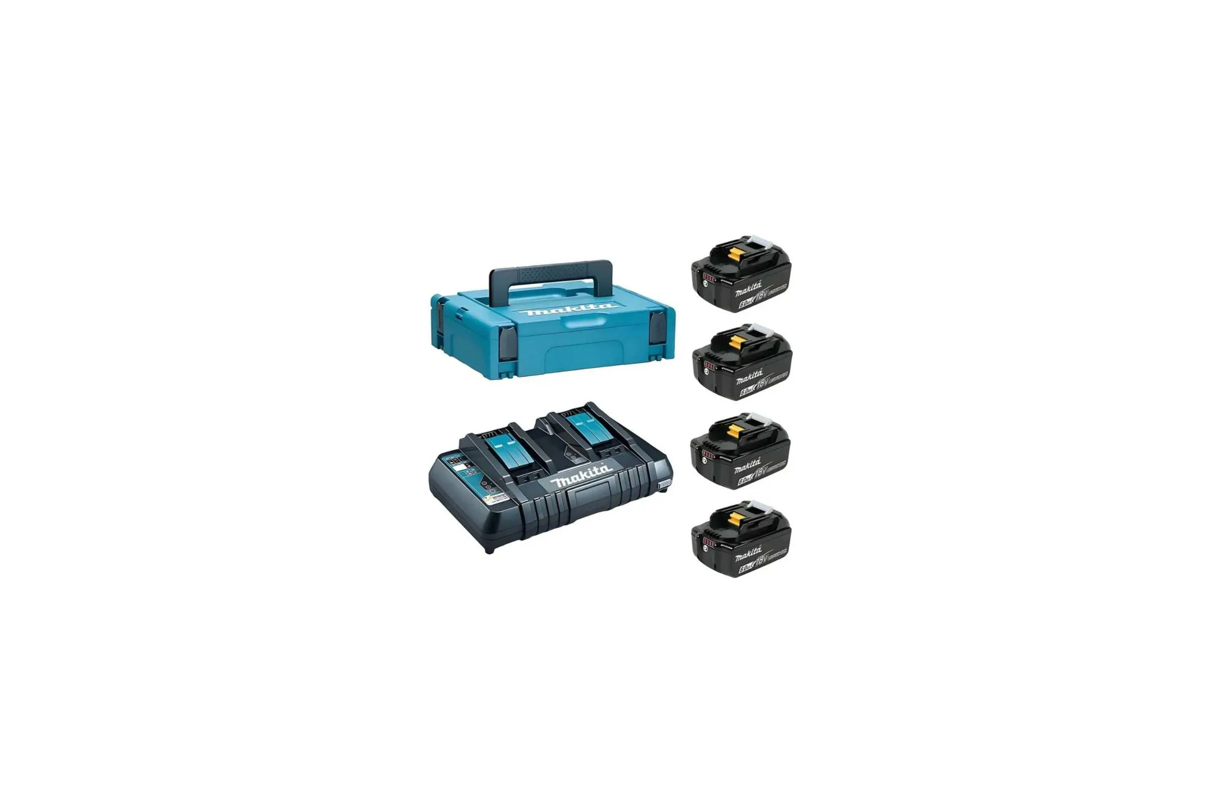 Набор Makita Power Set - 4 аккумулятора и зарядное устройство (4хBL1860B , DC18RD, Кейс MAKPAC тип1) 198091-4