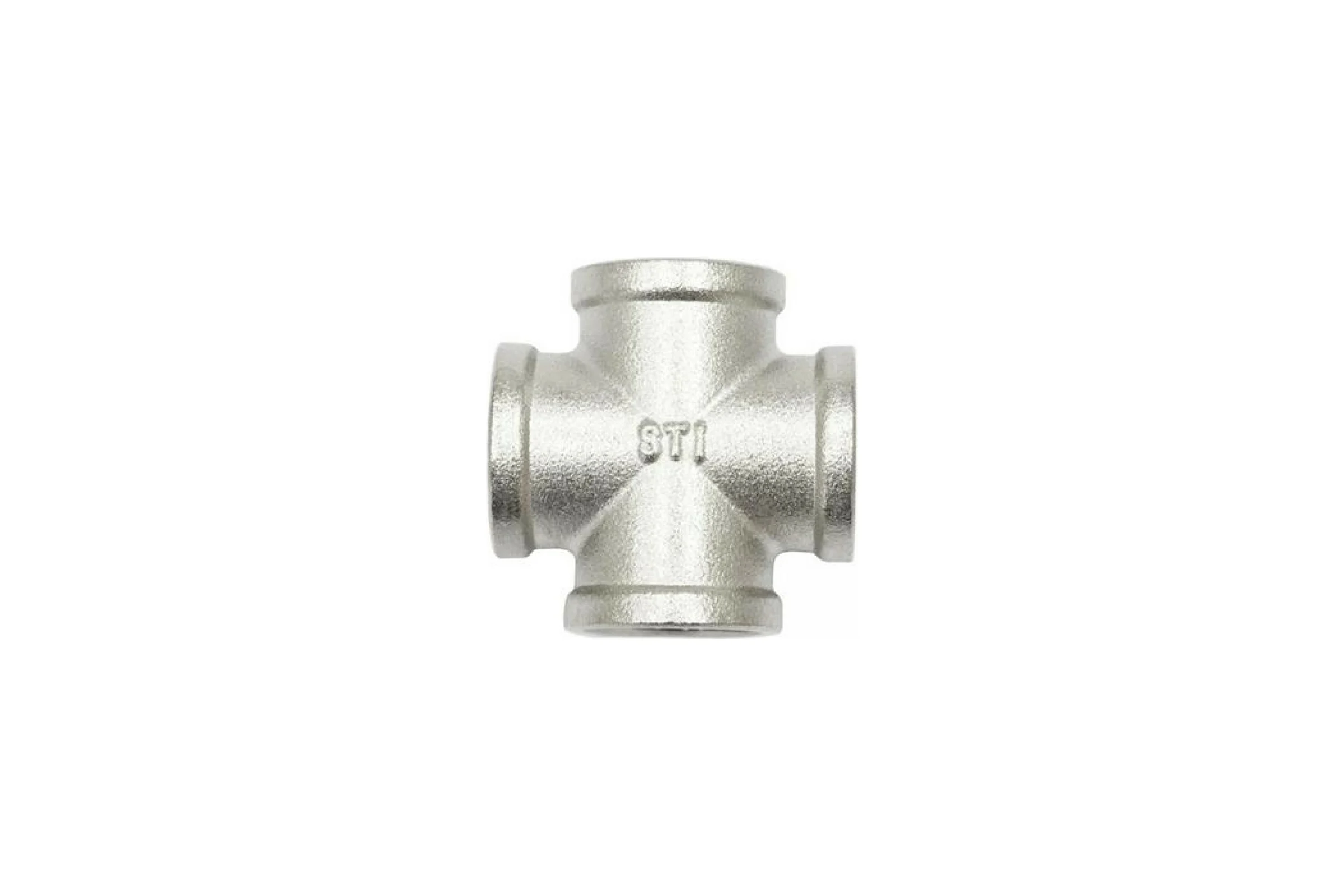 Крестовина STI латунная Ду15 (1/2") Ру16 никелированная D270-00408