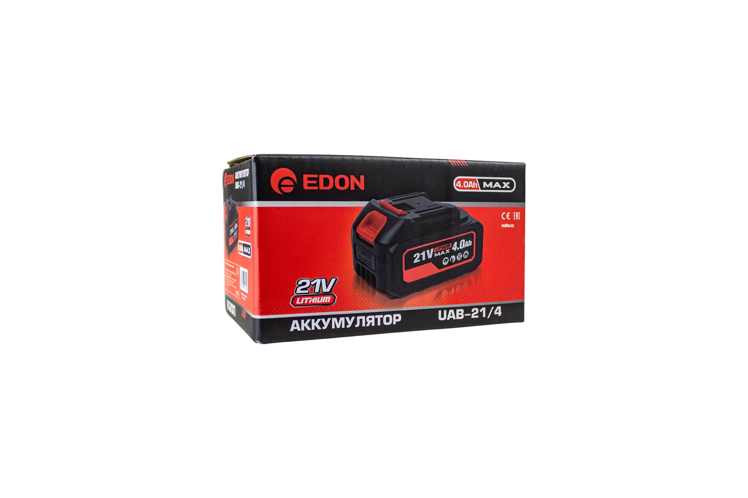Аккумулятор EDON UAB-21/4 (Li-ion, 21 В, 4,0A/ч) 22683