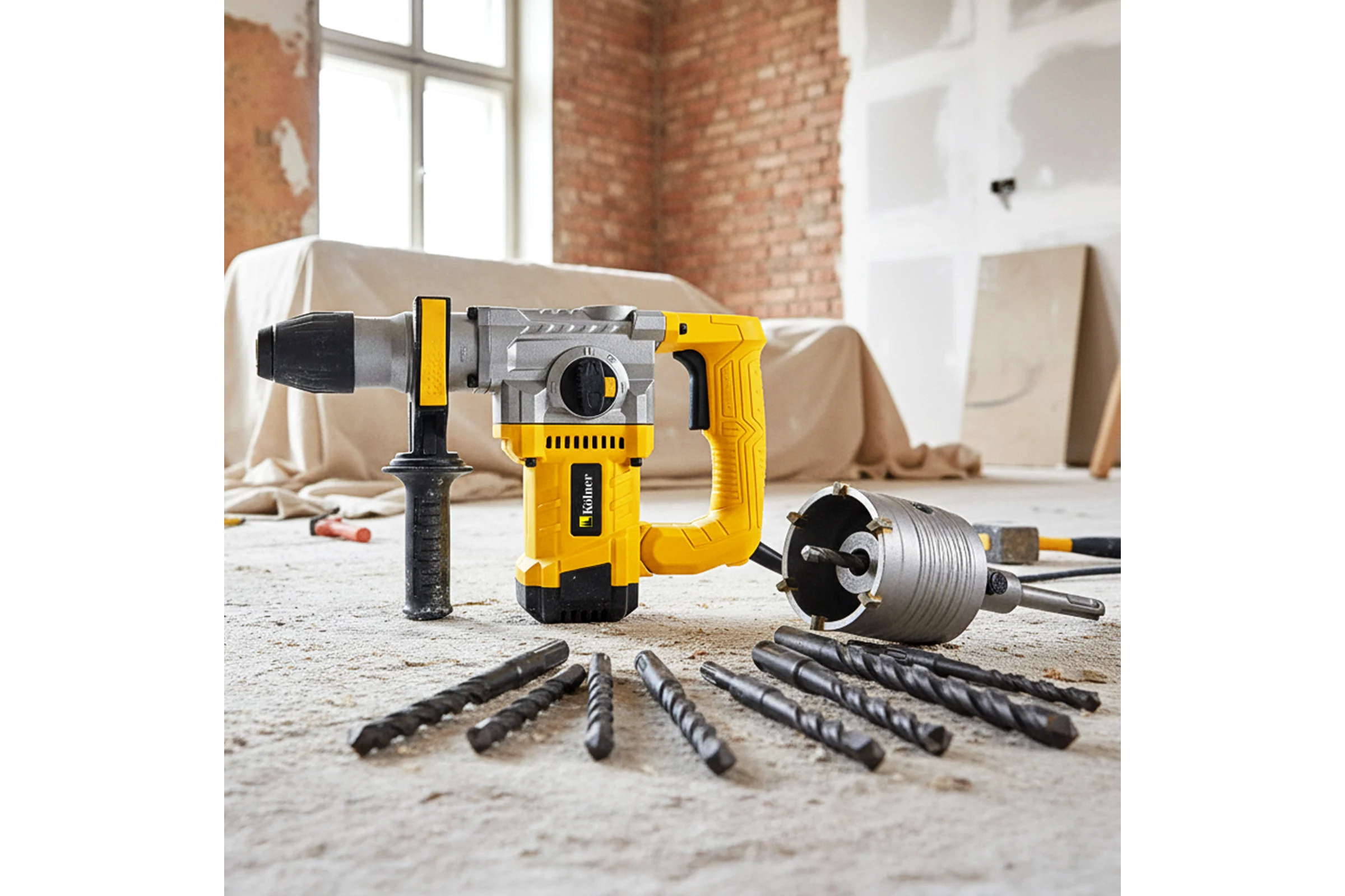 Перфоратор Kolner KRH 890C, 890Вт, SDS-plus, 4.5Дж, кейс 8030300264