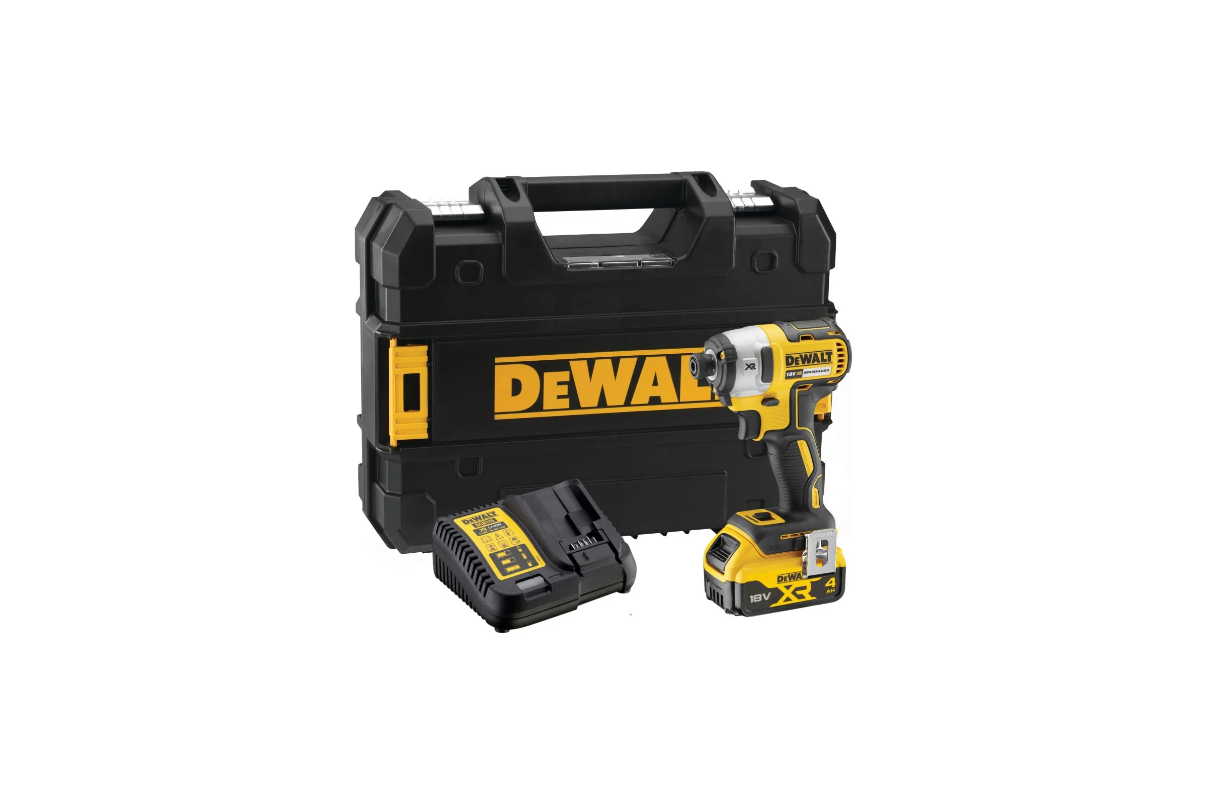 Аккумуляторный шуруповерт Dewalt DCF887M1, 18 В, 205 Нм, 3800 уд/мин, с АКБ 4 Ач и ЗУ, в кейсе TSTAK DCF887M1-QW