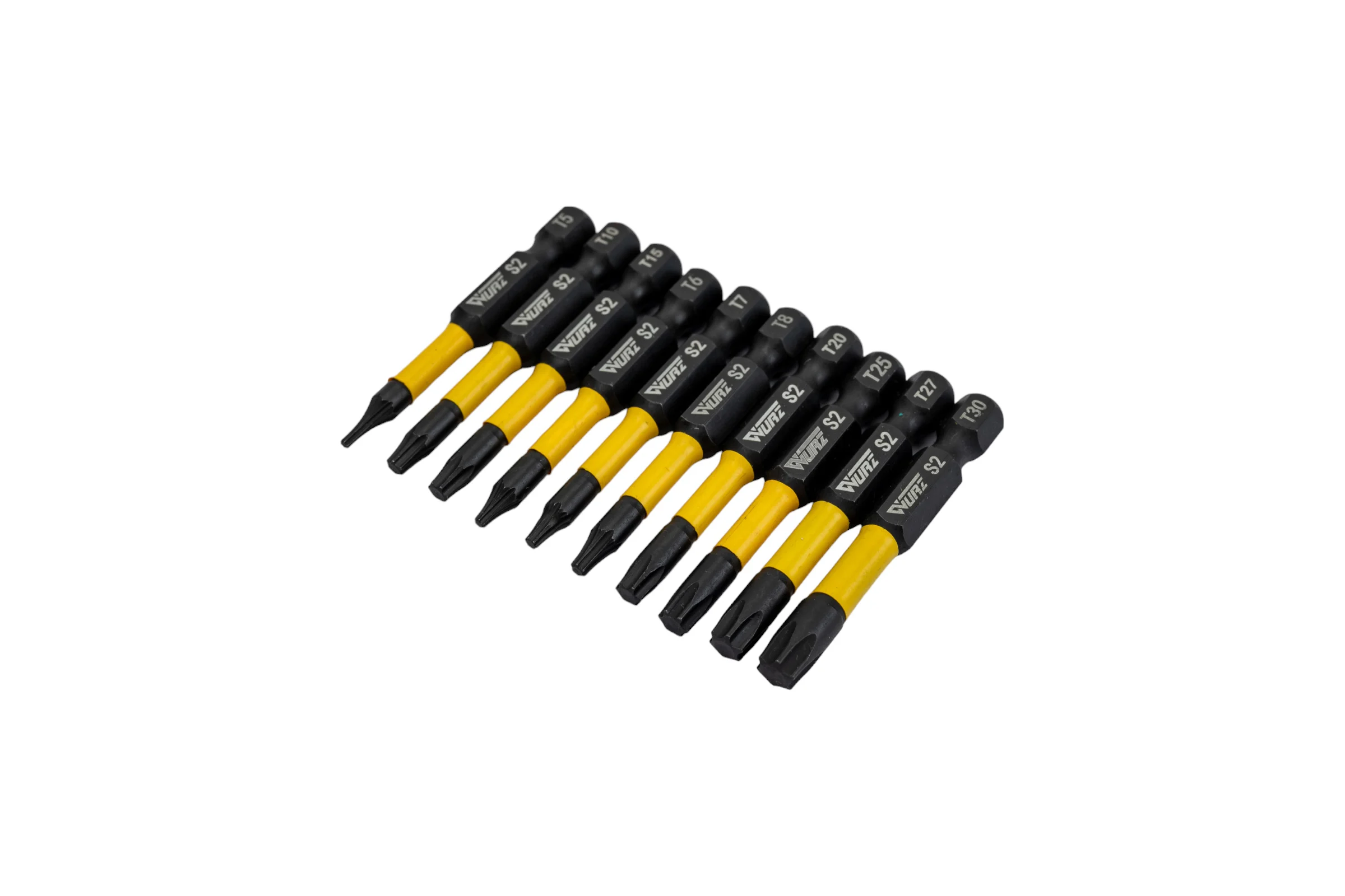 Набор торсионных намагниченных бит TORX (10 шт; 50 мм; S2) WURZ 4220