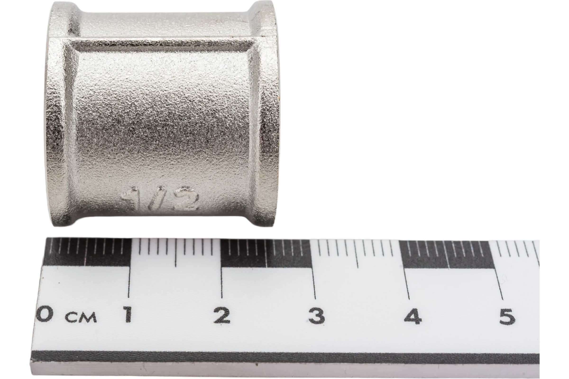 Муфта STI латунная Ду15 (1/2") Ру16 никелированная, внутренняя резьба D270-00416
