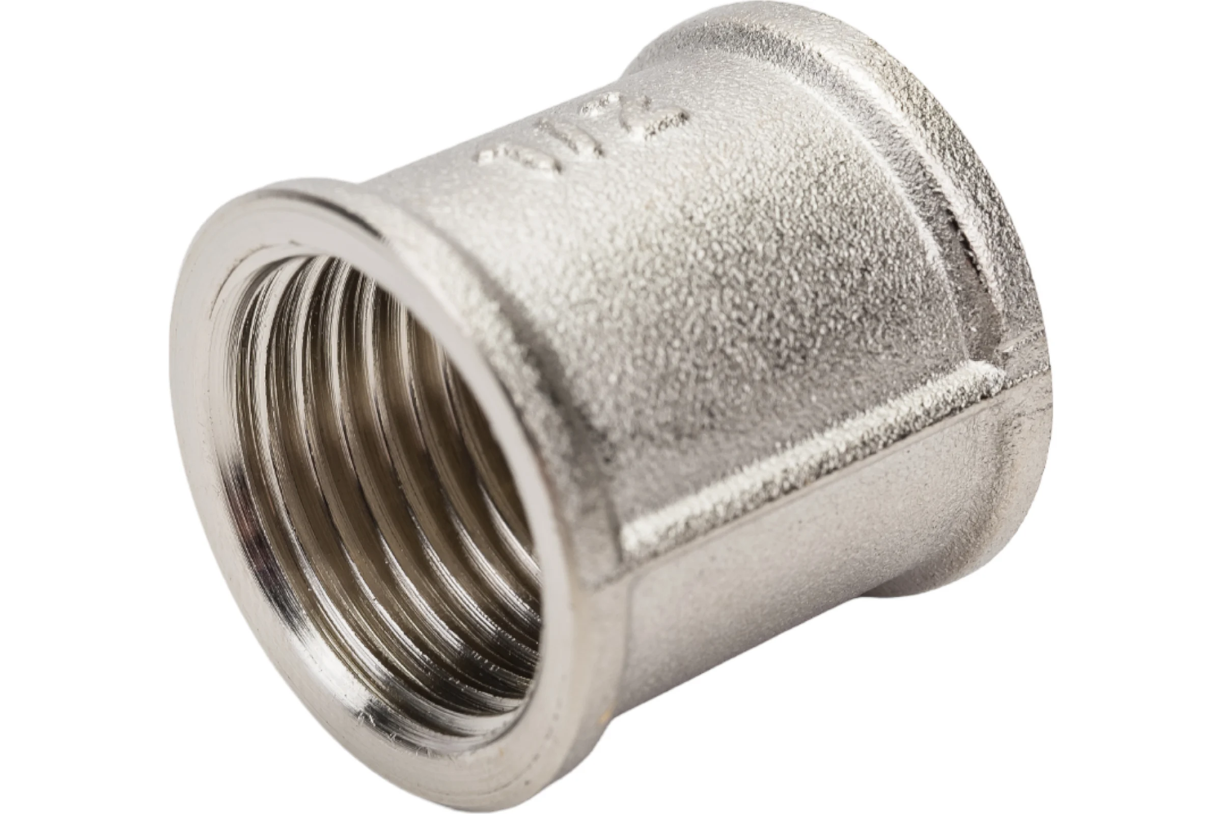 Муфта STI латунная Ду15 (1/2") Ру16 никелированная, внутренняя резьба D270-00416