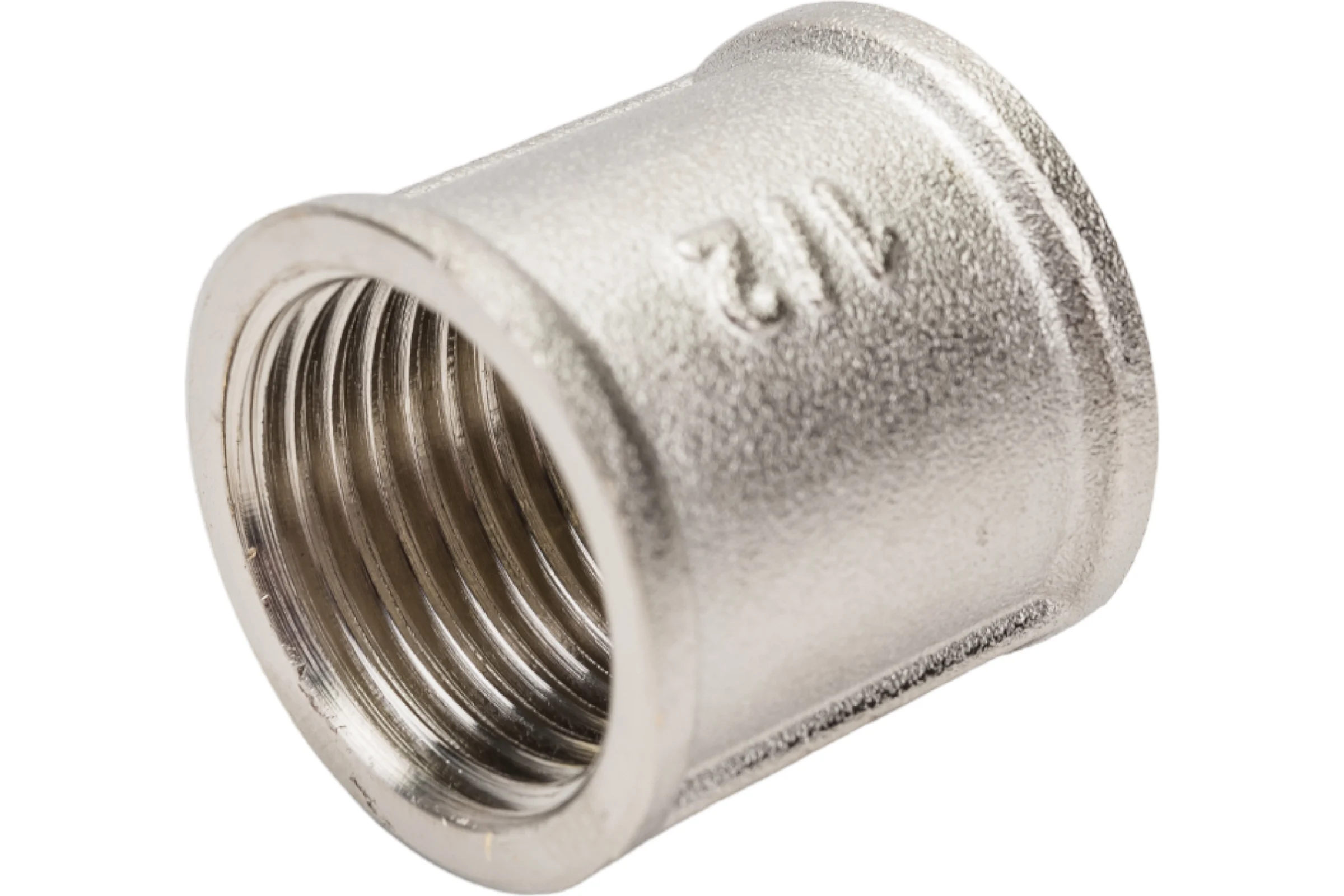 Муфта STI латунная Ду15 (1/2") Ру16 никелированная, внутренняя резьба D270-00416
