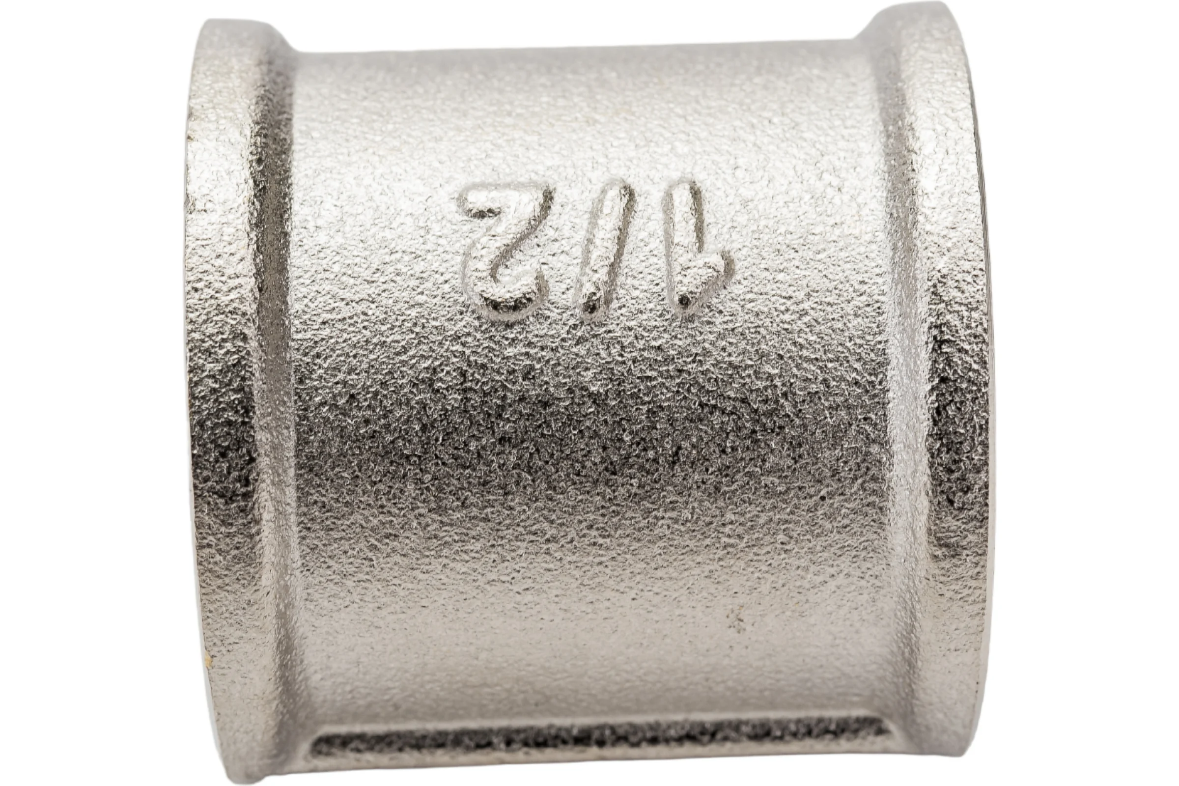 Муфта STI латунная Ду15 (1/2") Ру16 никелированная, внутренняя резьба D270-00416