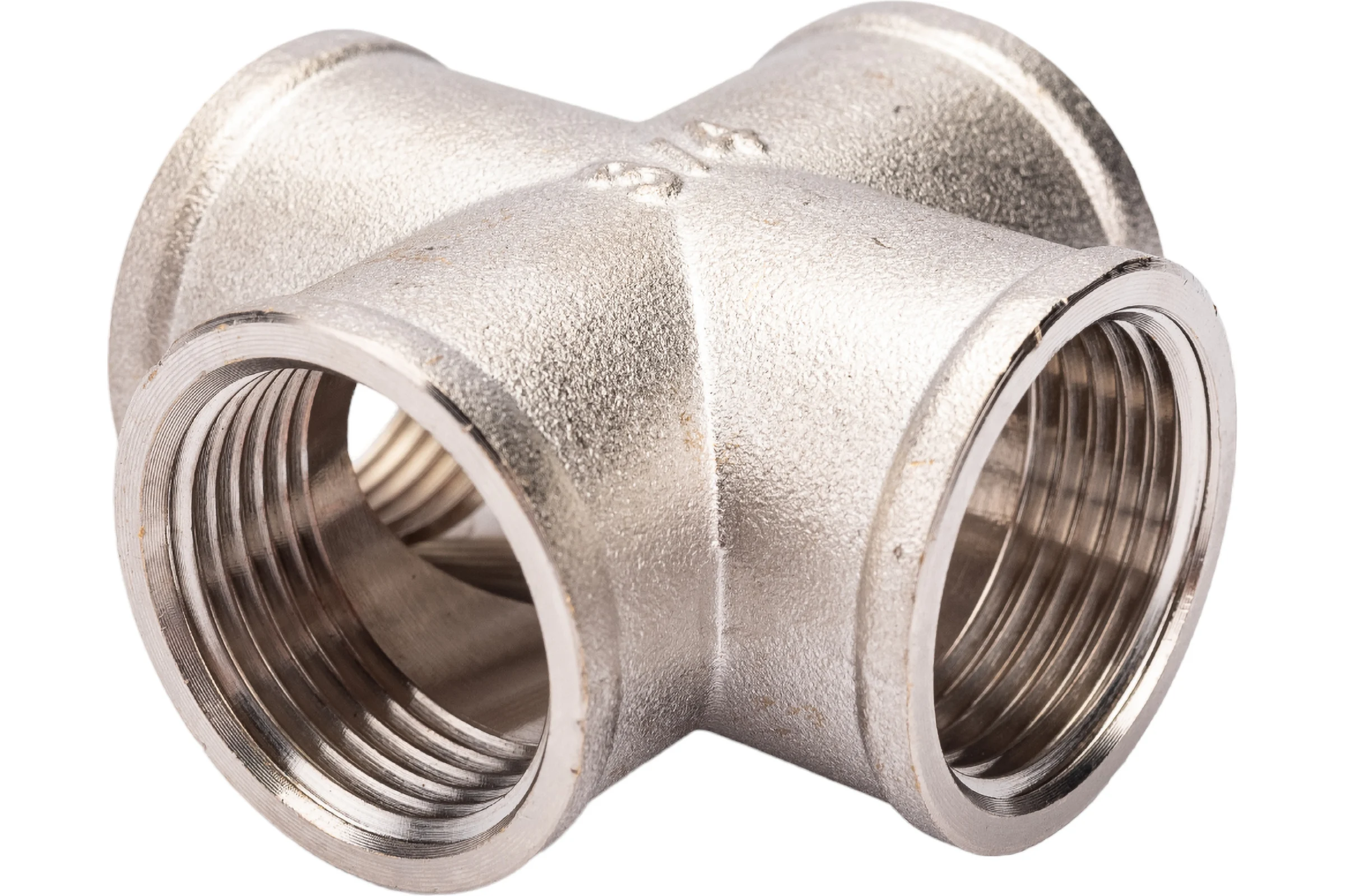 Крестовина латунная STI Ду20 (3/4") Ру16 никелированная D270-00409