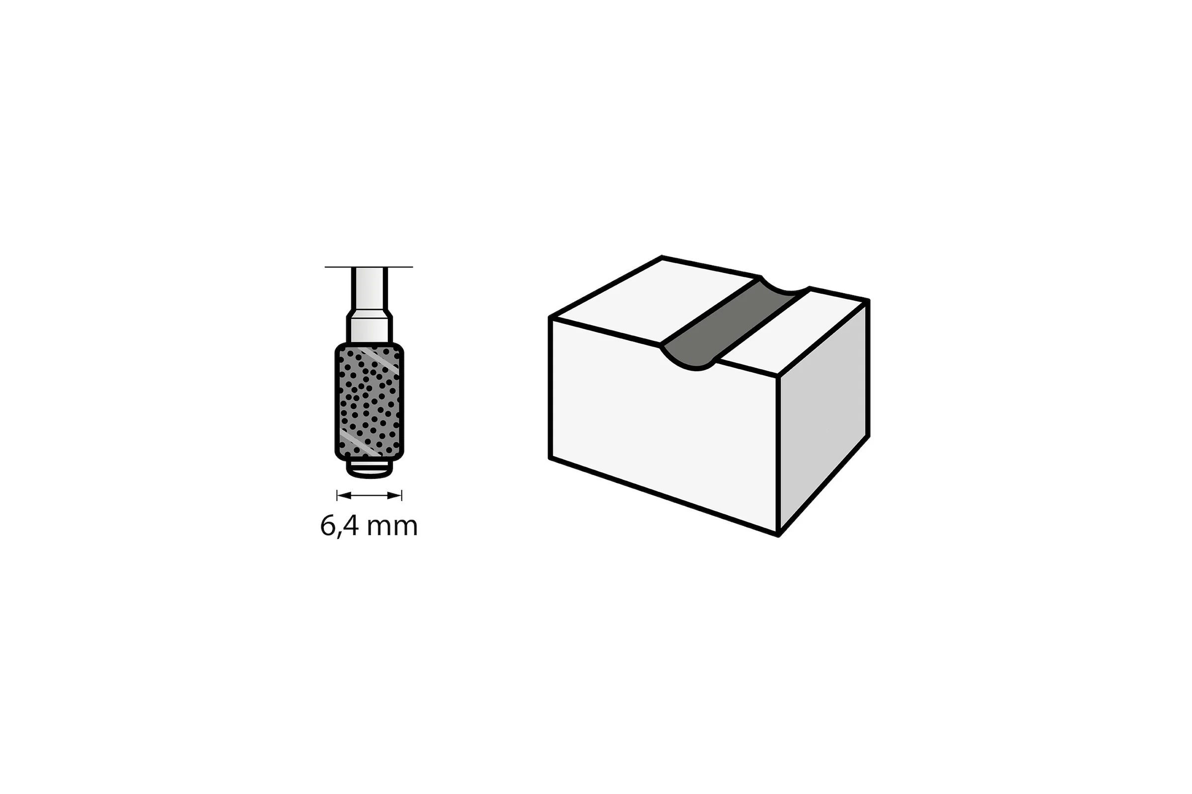 Валик наждачный 431 (6 шт; 6.4 мм; зерно 60) Dremel 2615043132
