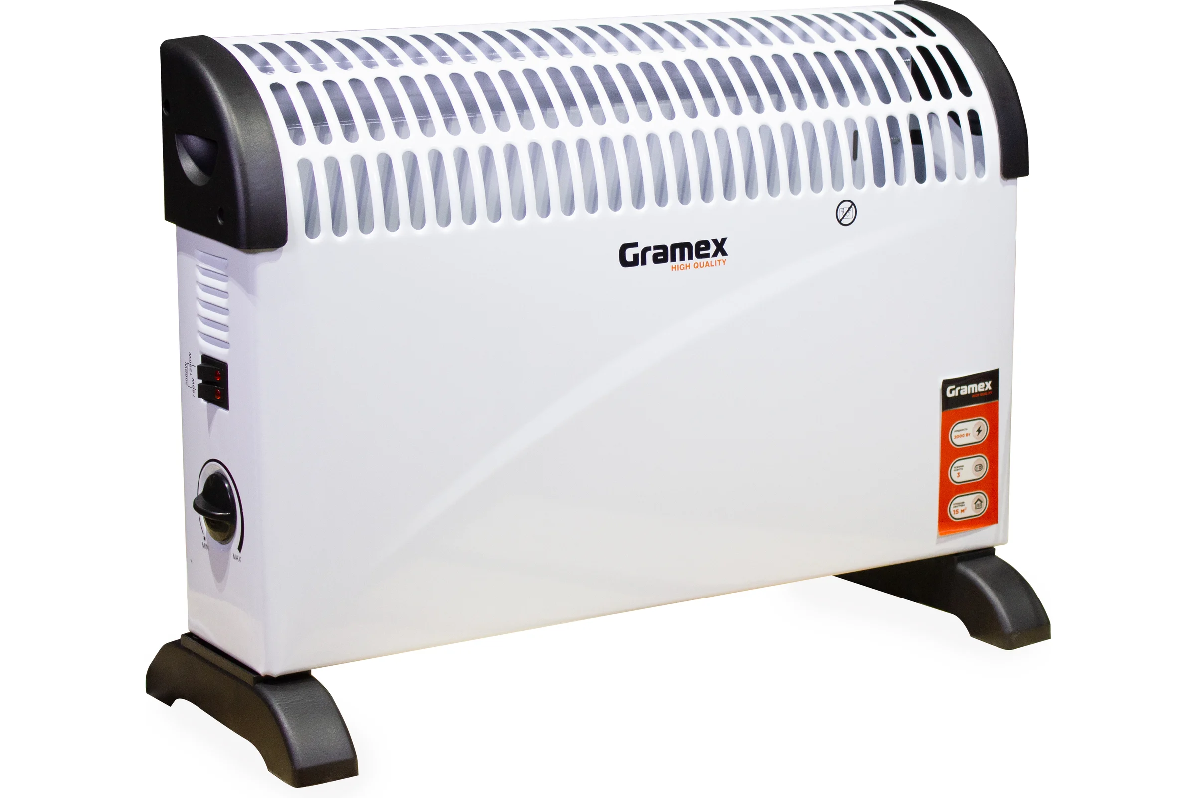 Конвектор электрический Gramex GR EH-2000, нагрев. эл. игольчатый, мощность 2000 Вт (1/30) 016936