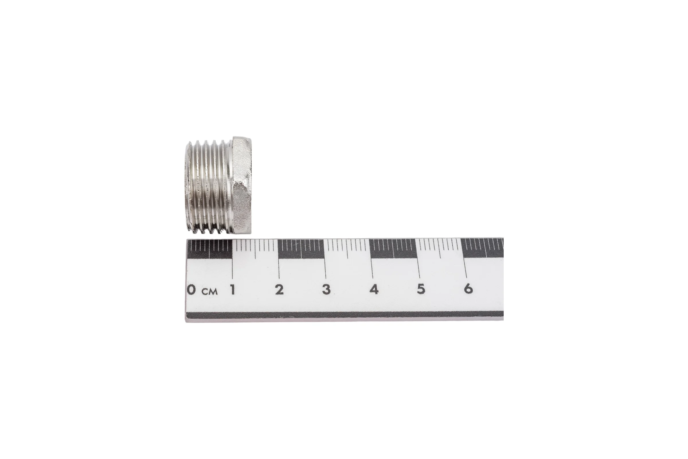 Латунная заглушка STI Ду15 (1/2") Ру16 наружная резьба никелированная D270-00246