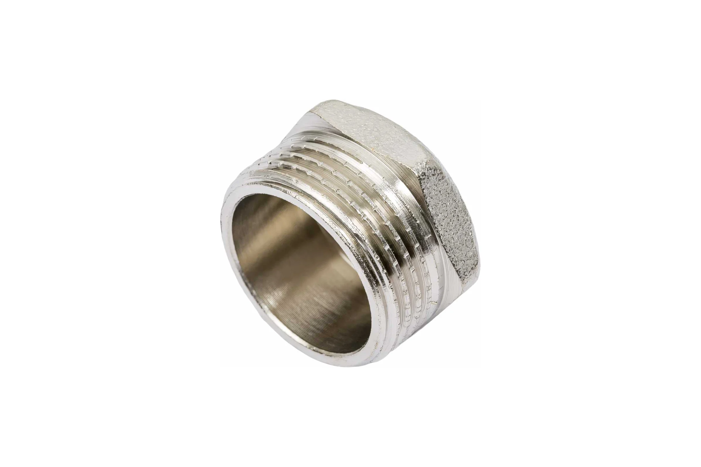 Латунная заглушка STI Ду20 (3/4") Ру16 наружная резьба никелированная D270-00248