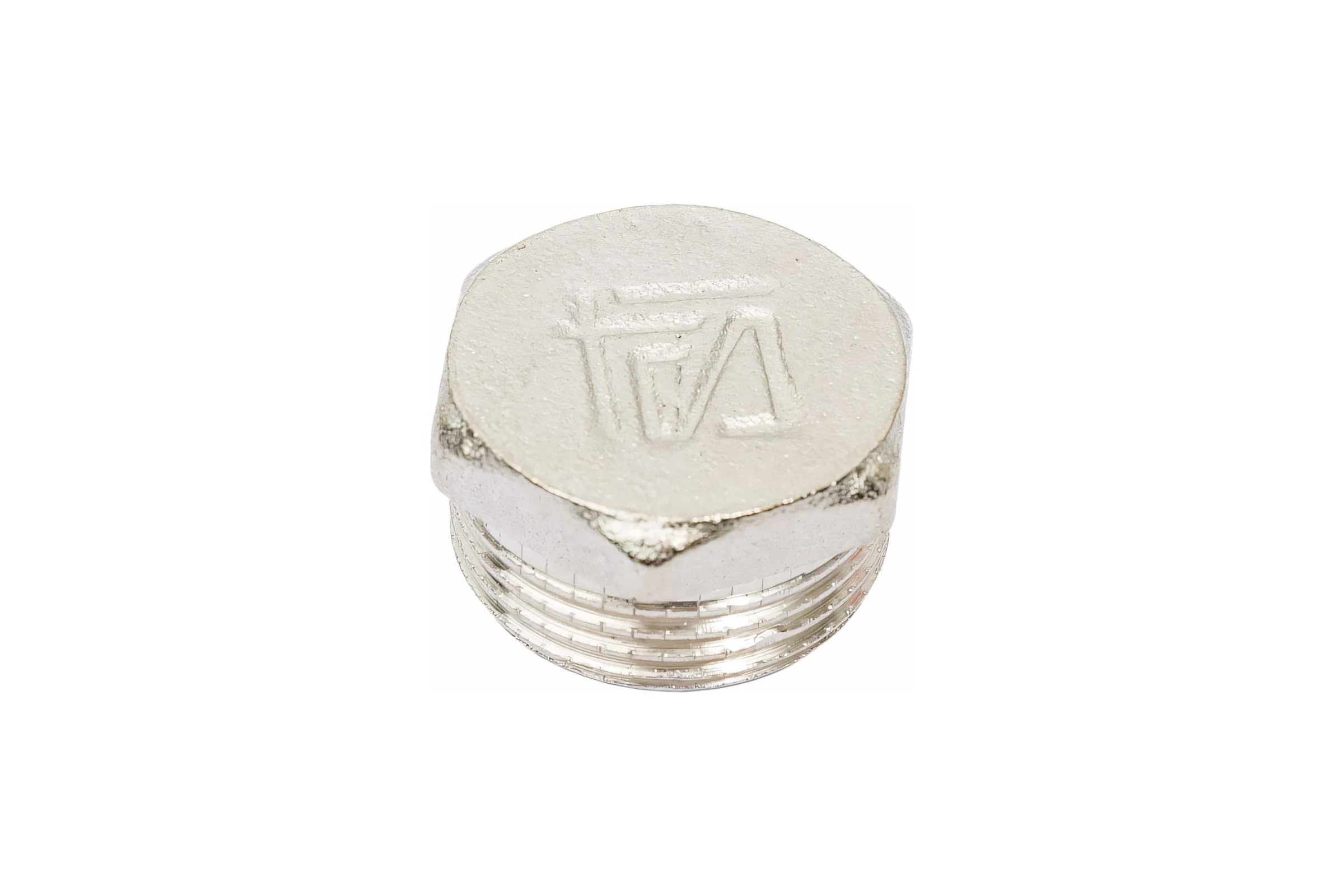 Латунная заглушка STI Ду20 (3/4") Ру16 наружная резьба никелированная D270-00248