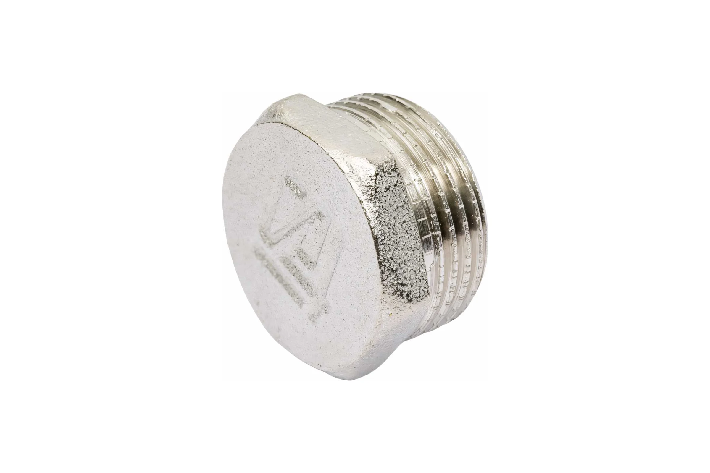 Латунная заглушка STI Ду20 (3/4") Ру16 наружная резьба никелированная D270-00248