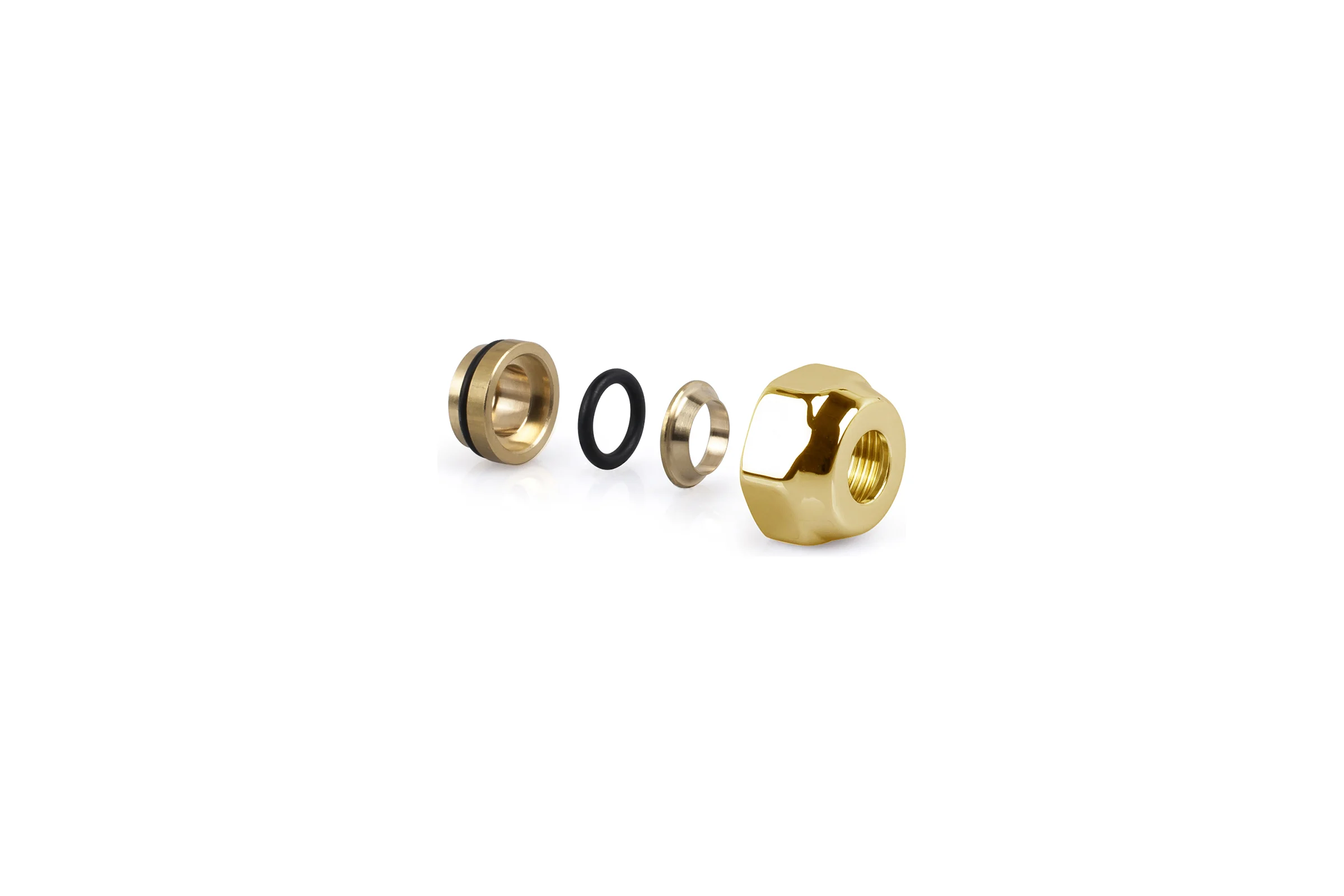 Фитинг для медной трубы SR Rubinetterie герметичный O-Ring, цвет золото 0481-1900D0E0
