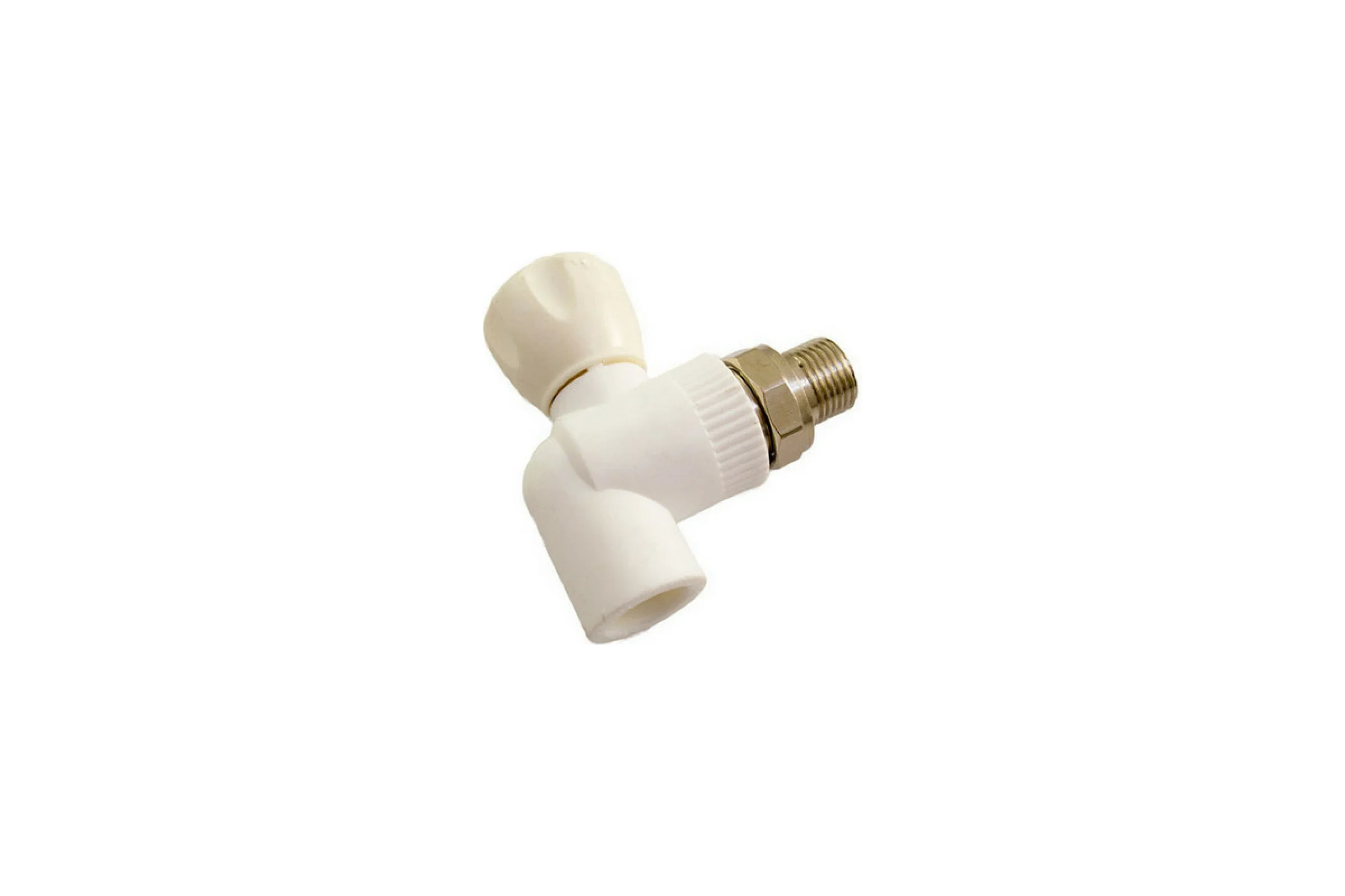 Кран MeerPlast полипропиленовый PPRC угловой Ду20x1/2" Ру25 под приварку / американка D200-00026 031120210000045677