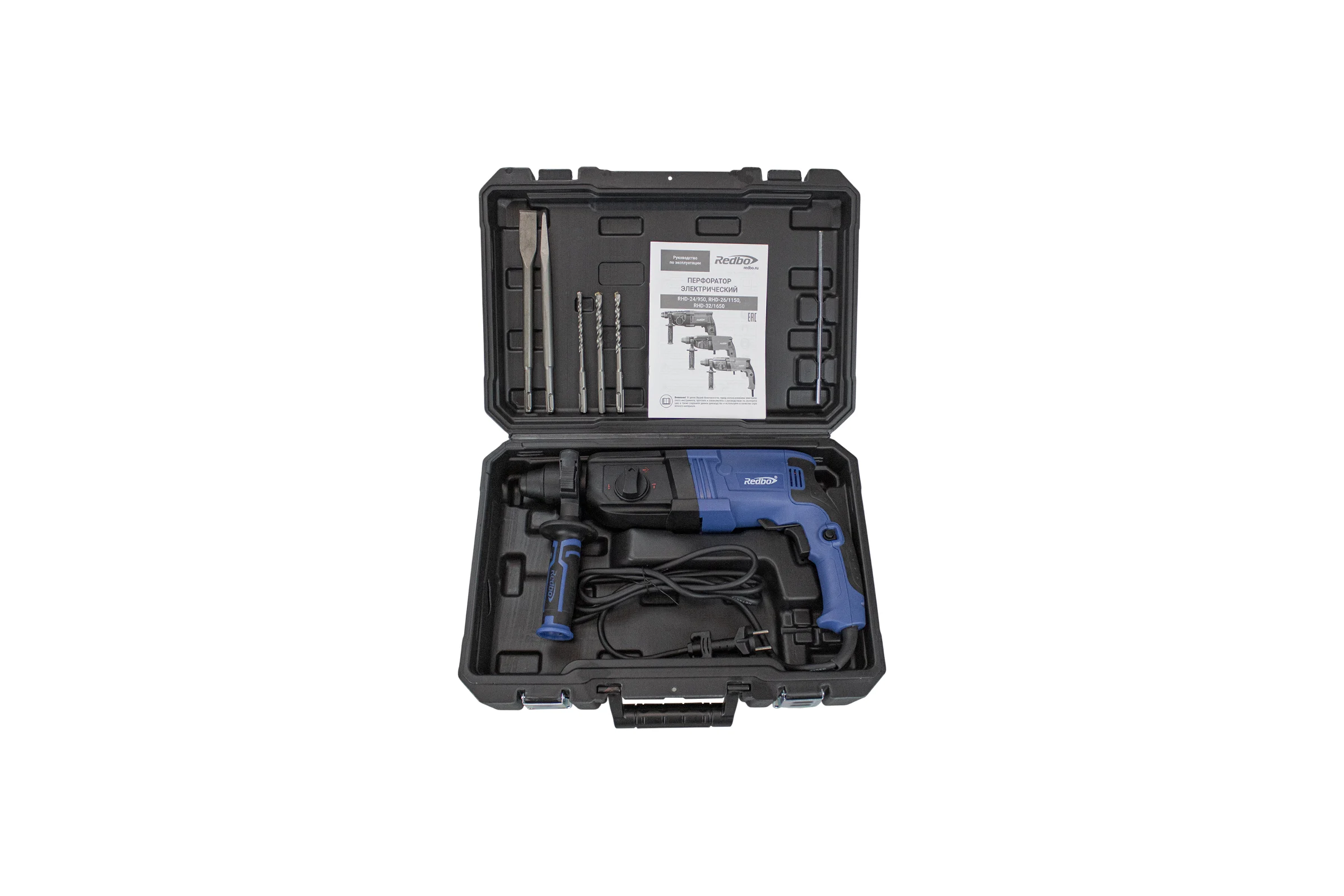 Перфоратор электрический Redbo RHD-32/1650 (1650Вт,SDS-plus, 0-4900 уд/мин, 3.3Дж) 39839
