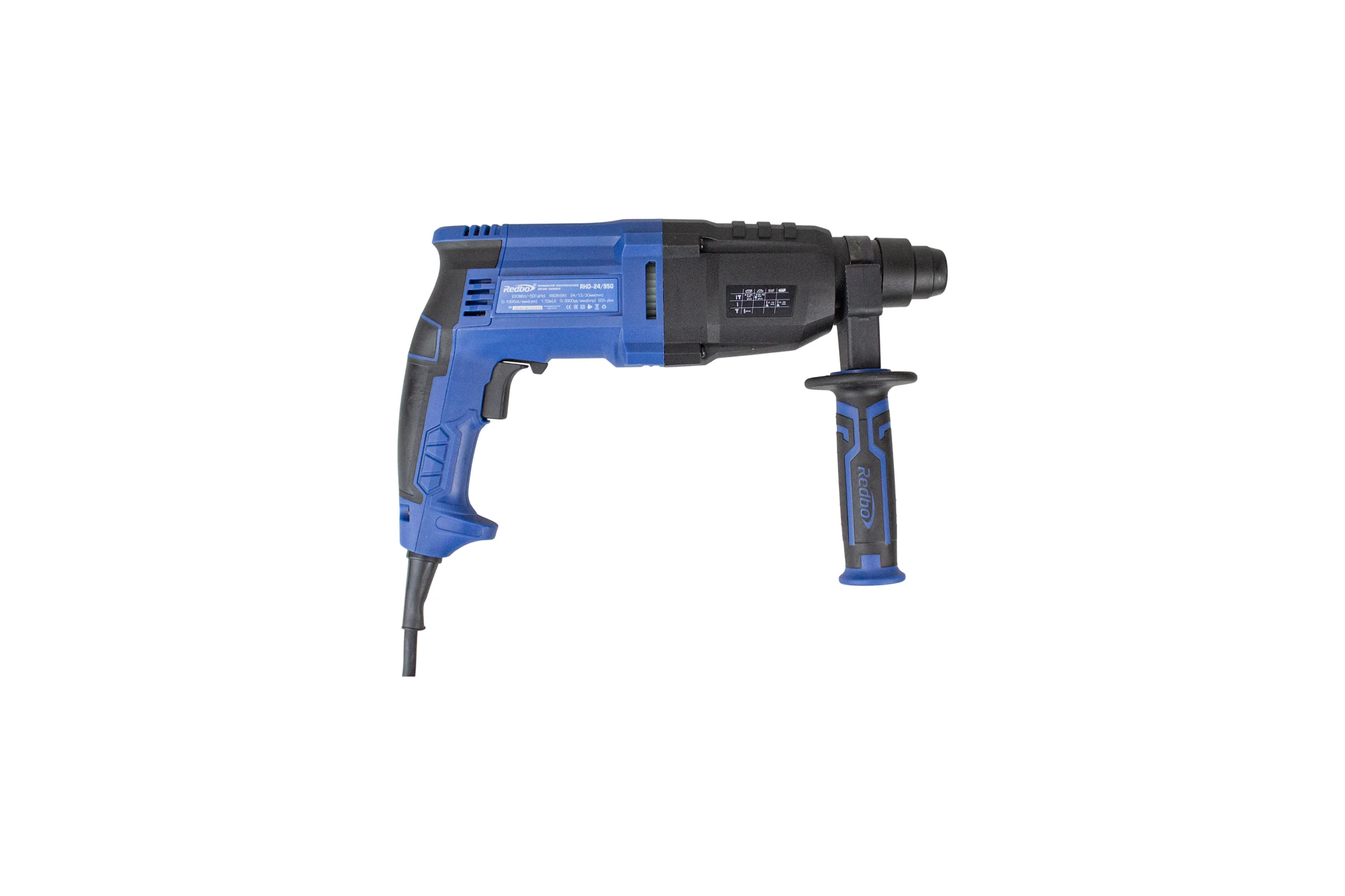 Перфоратор электрический Redbo RHD-24/950 (950Вт, 24мм, три режима, 1.7Дж, 0-1000об/мин, кейс) 39834