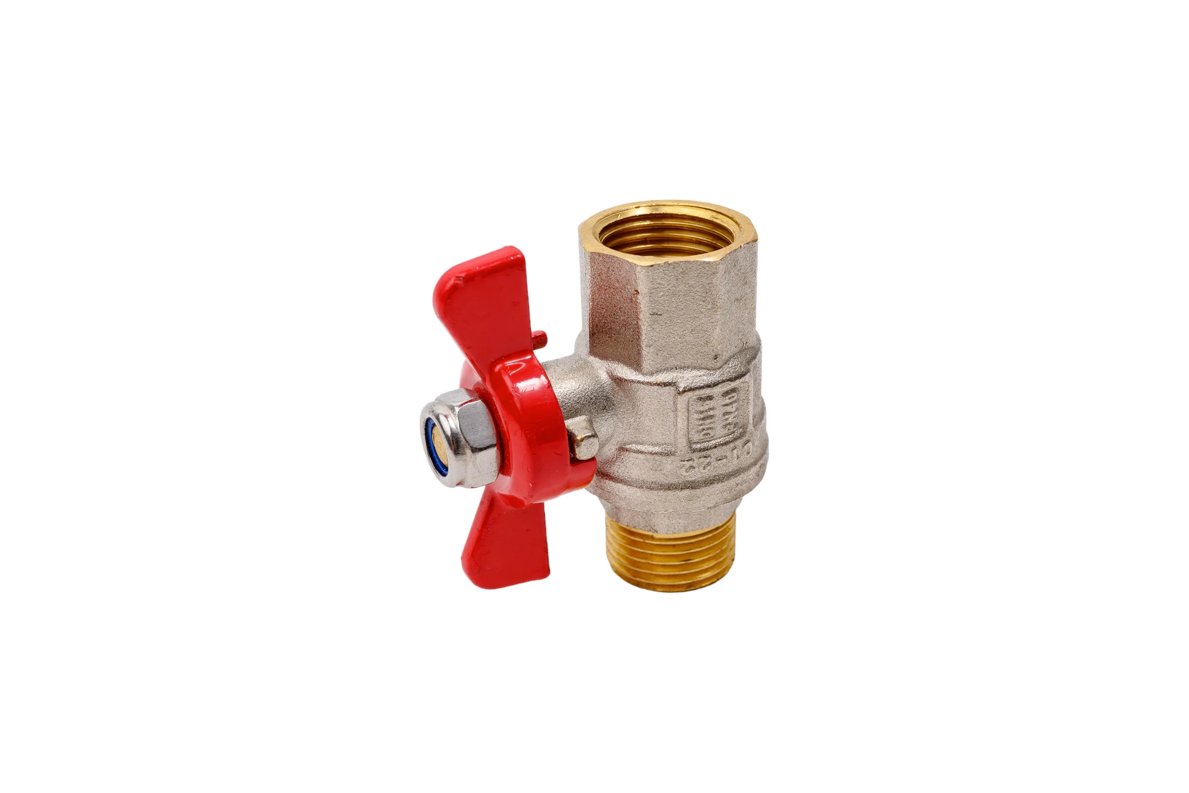 Шаровой кран MVI бабочка ДУ15, 1/2" ВН/НАР BV.514.04
