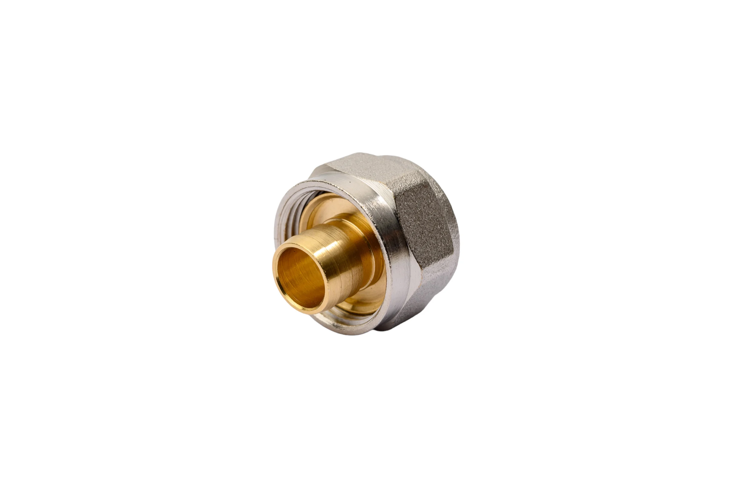 Коллекторный обжимной соединитель MVI 3/4" евроконус для PEX и МП трубы 20, латунь MC40605