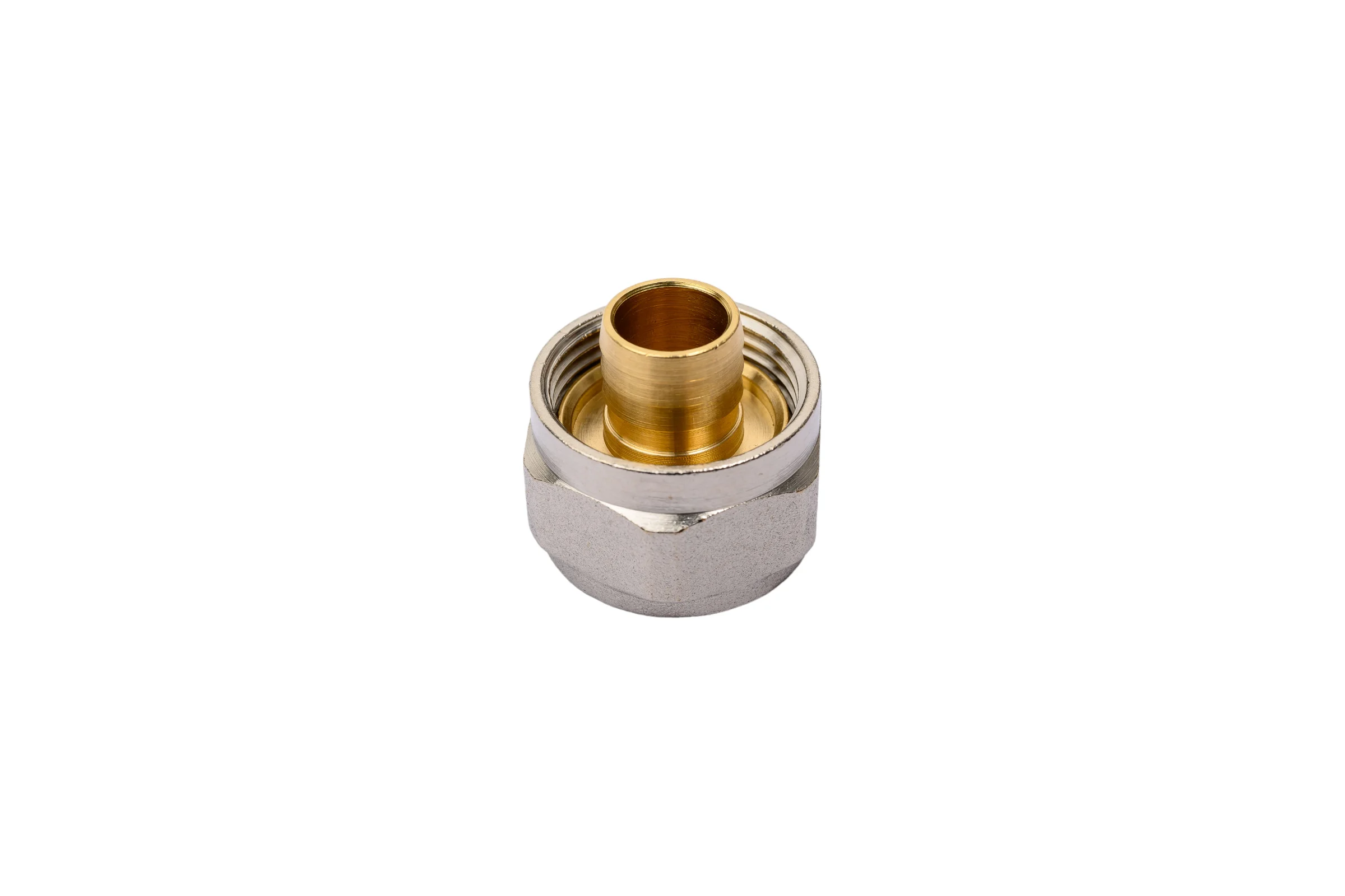 Коллекторный обжимной соединитель MVI 3/4" евроконус для PEX и МП трубы 20, латунь MC40605