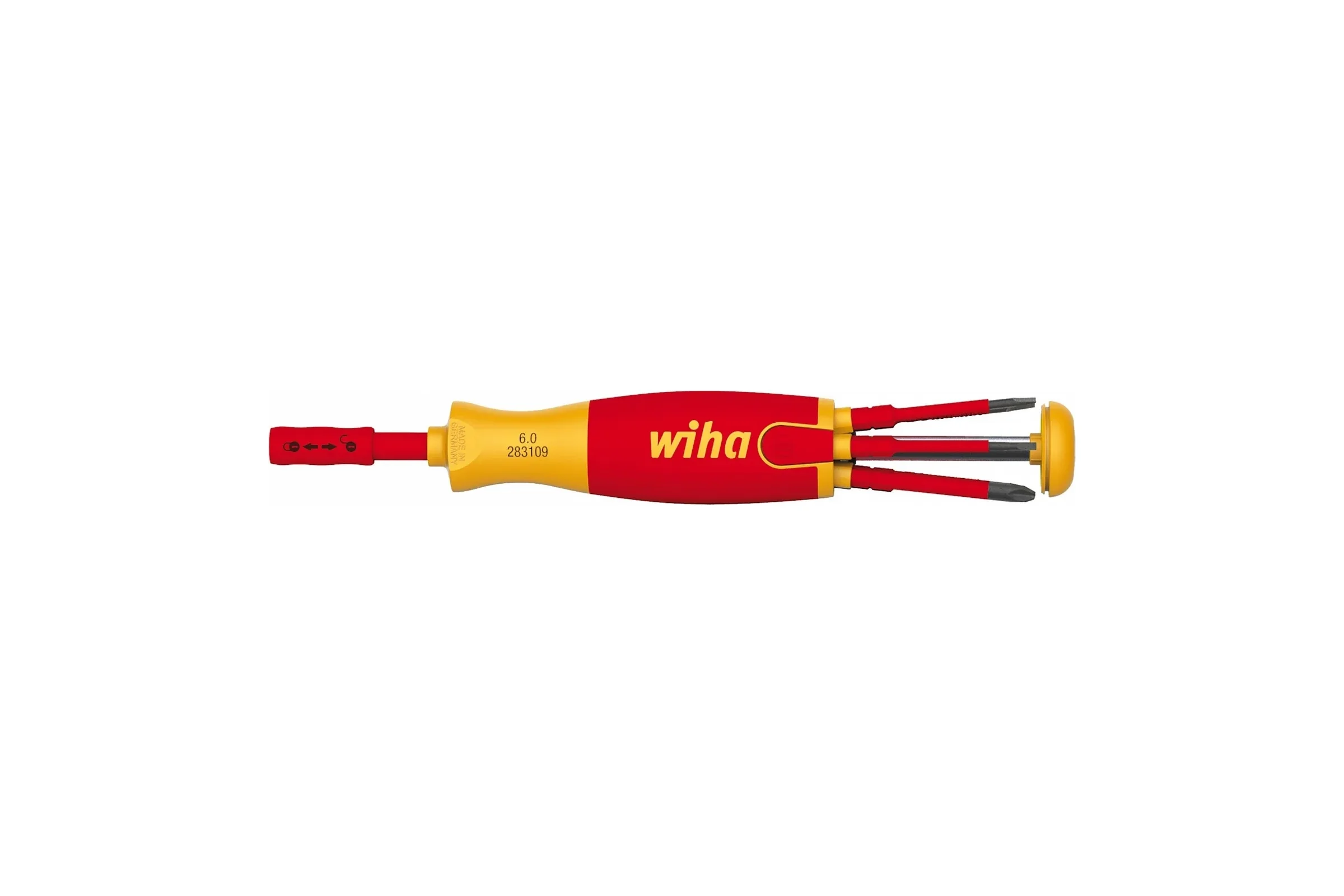 Отвертка с магазином бит Wiha 38610 LiftUp electric Шлиц, Phillips, с 6 slimBits wih38610