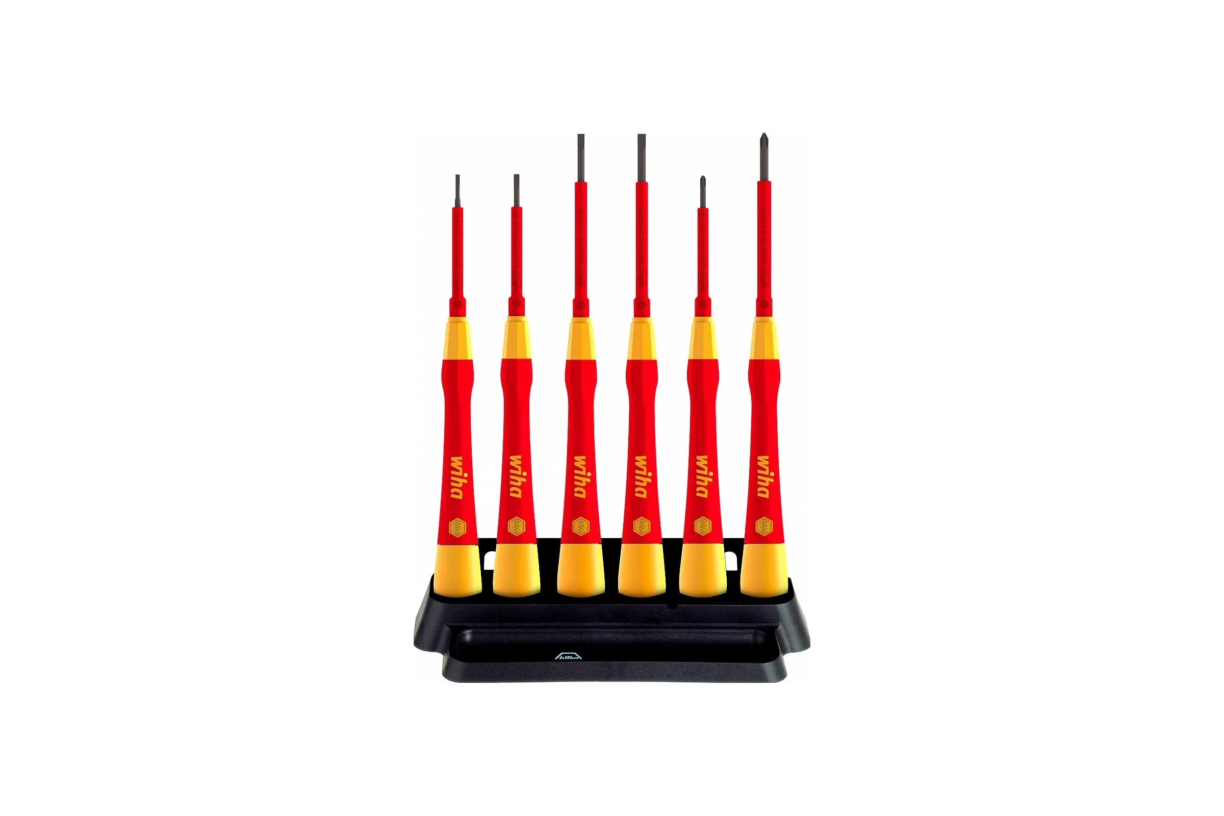 Набор микроотверток Wiha 42989 PicoFinish electric Шлиц, Phillips, с держателем, 6 шт wih42989