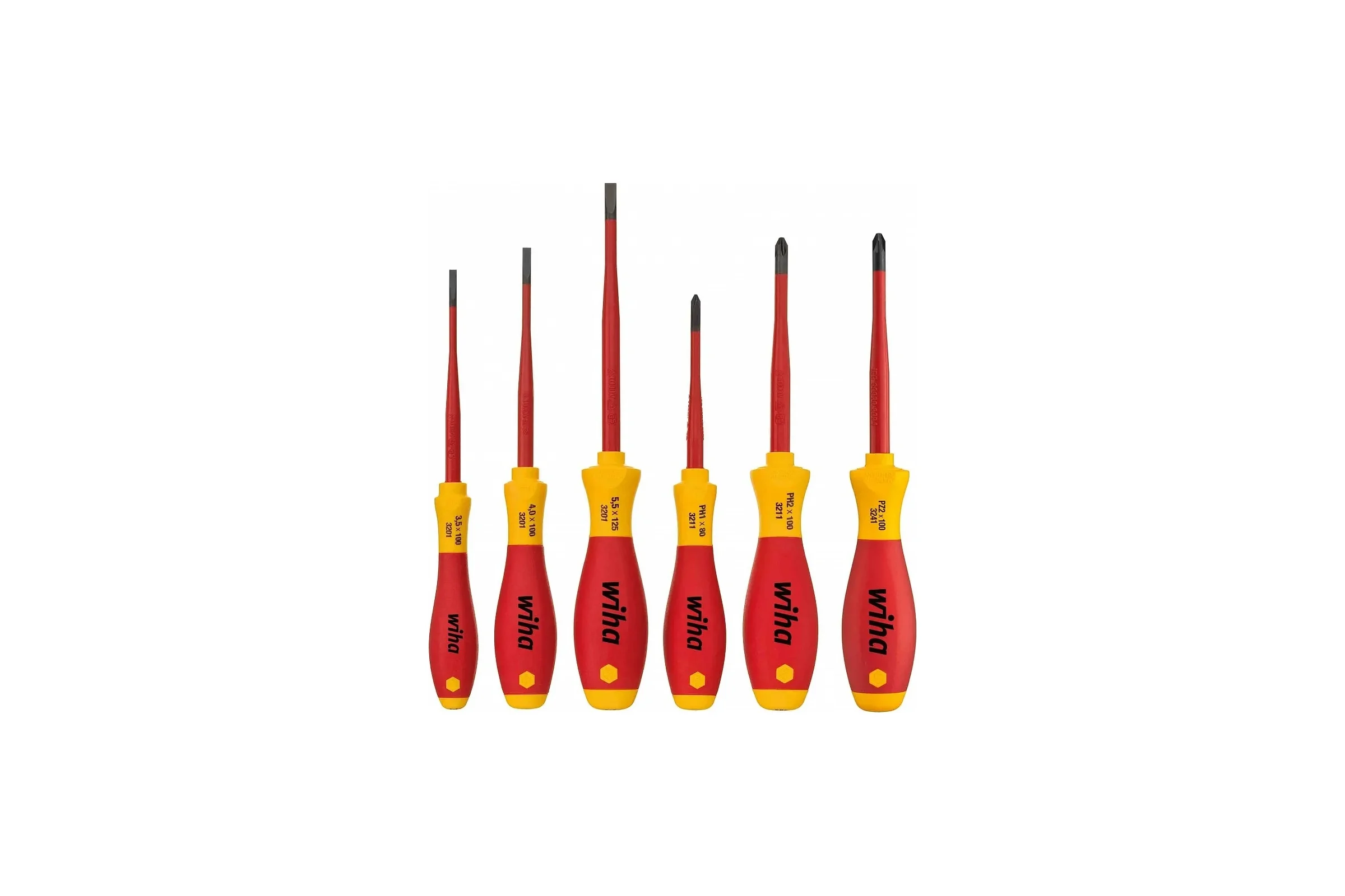 Набор отверток Wiha SoftFinish electric slimFix шлиц, Phillips, wih38362