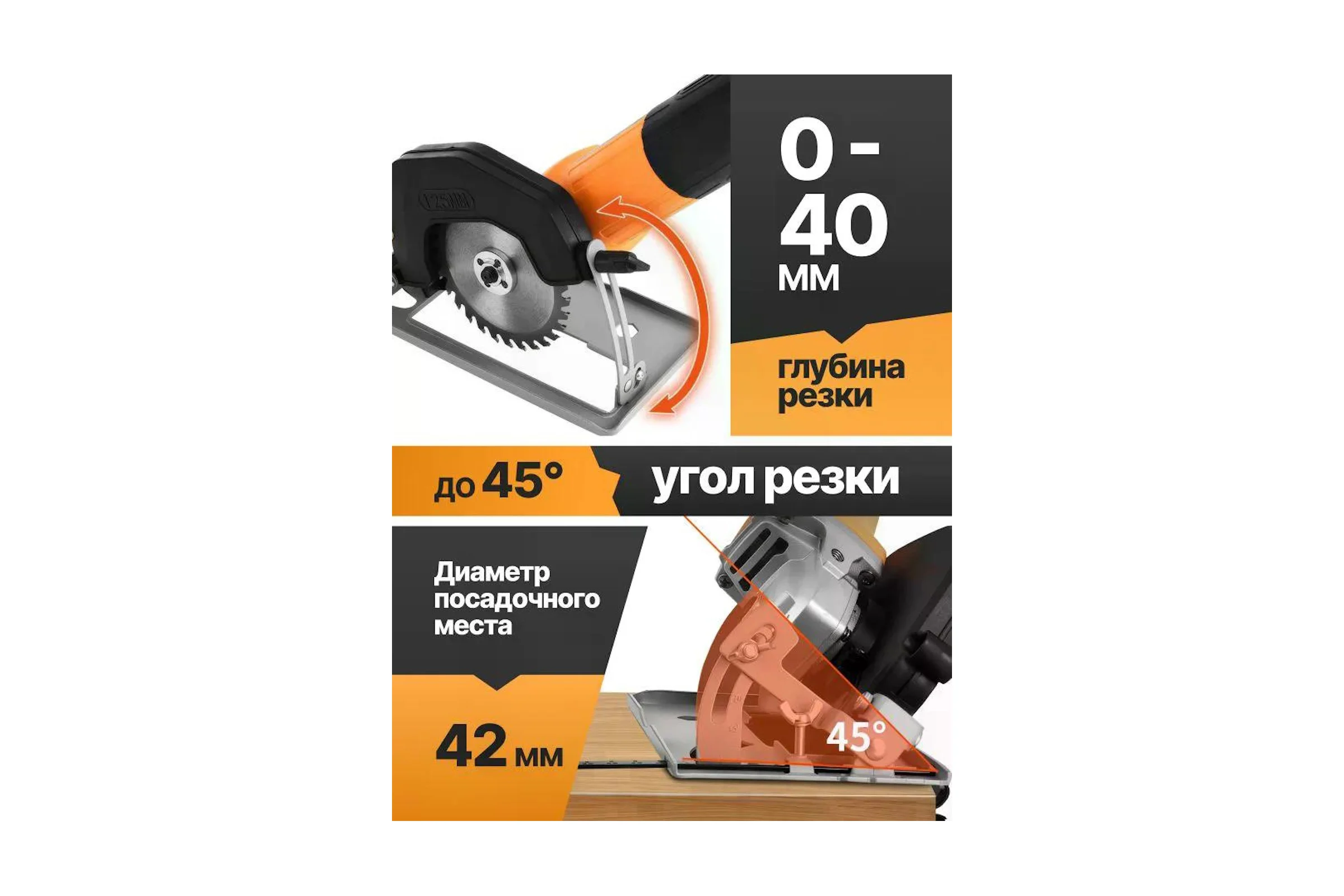 Адаптер для УШМ под циркулярную пилу Альфадиск 542906