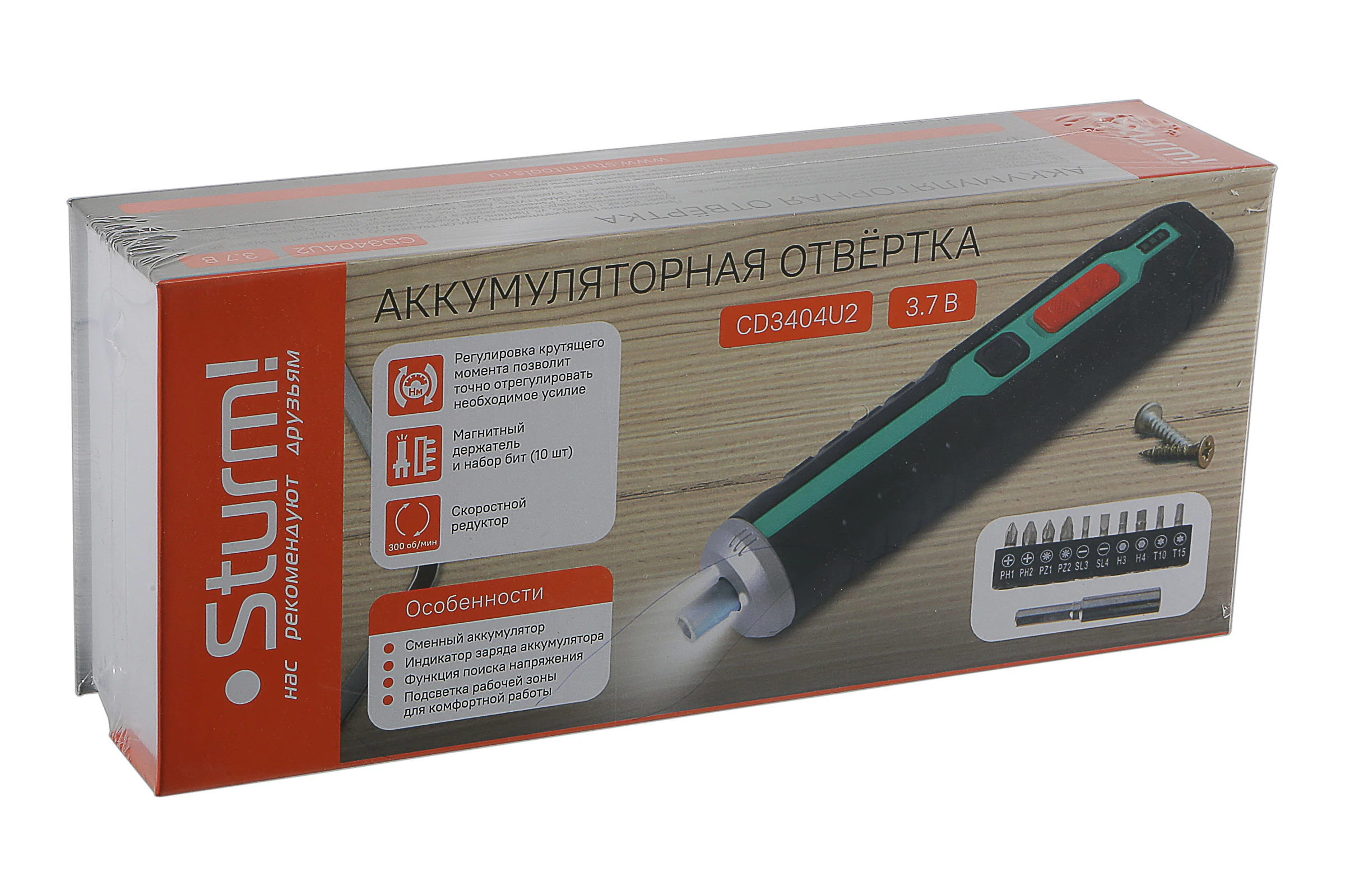 Аккумуляторная отвертка Sturm CD3404U2