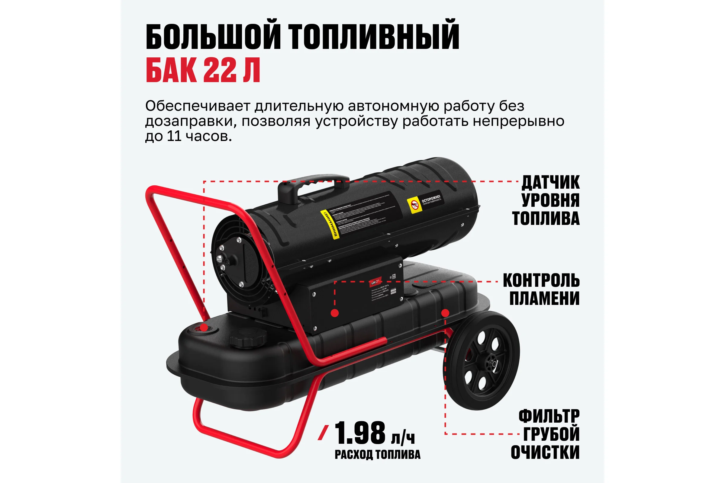 Нагреватель на жидком топливе ALTECO DH 20 (20 кВт) 93049