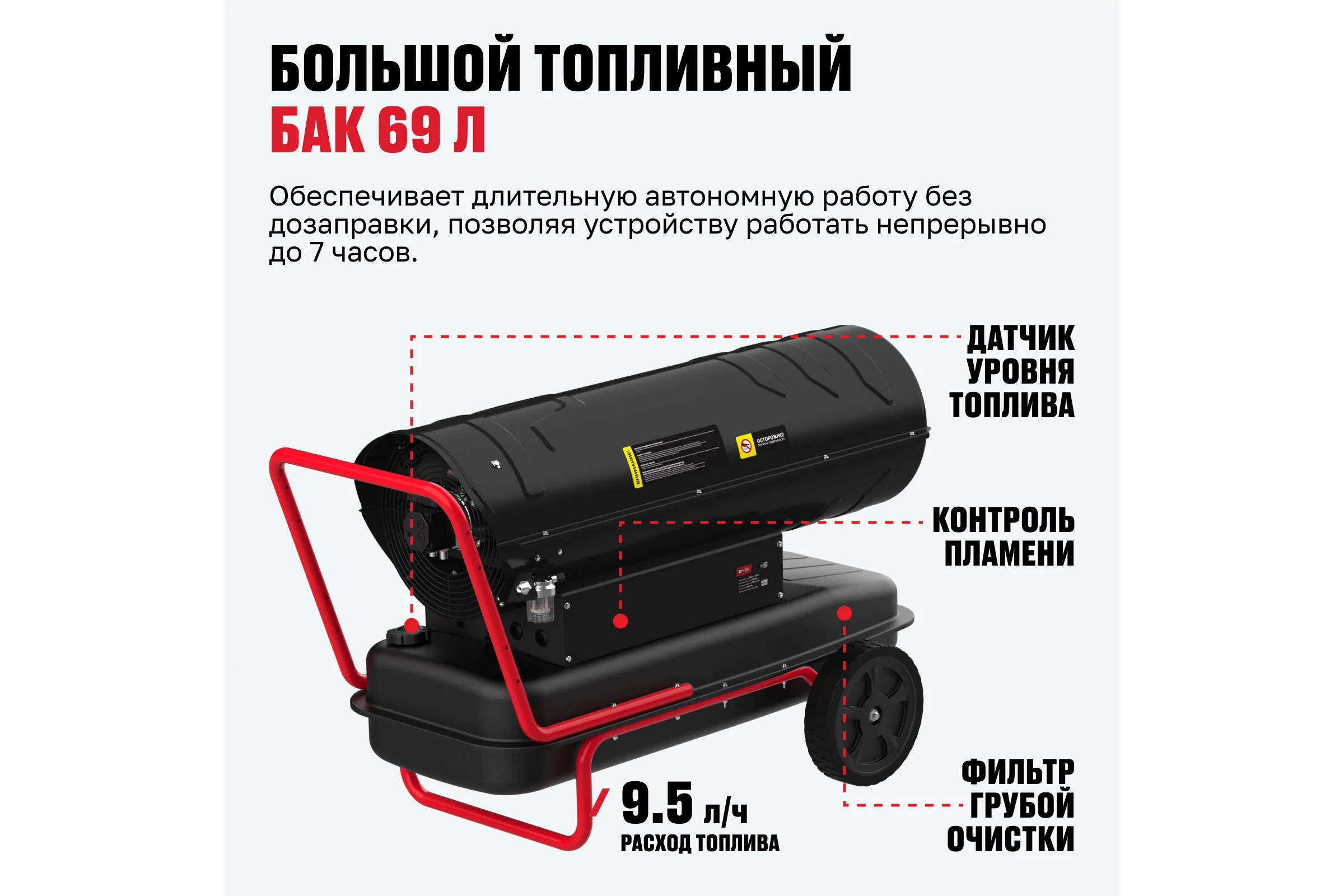 Нагреватель на жидком топливе ALTECO DH 100 (100 кВт) 93048