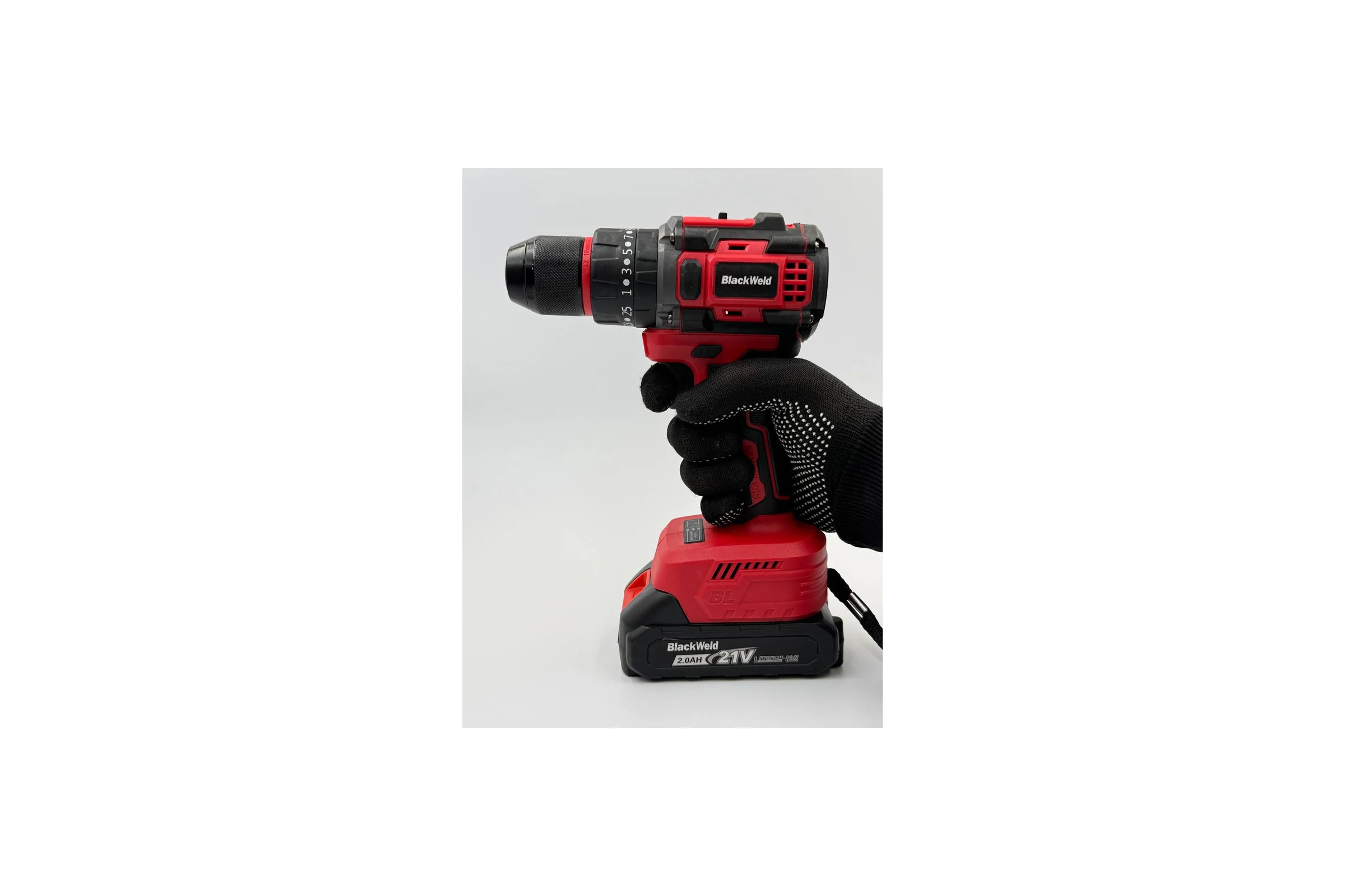 Бесщеточная аккумуляторная дрель-шуруповерт BlackWeld JZ02-10-2RB 21V 2.0Ah 150178