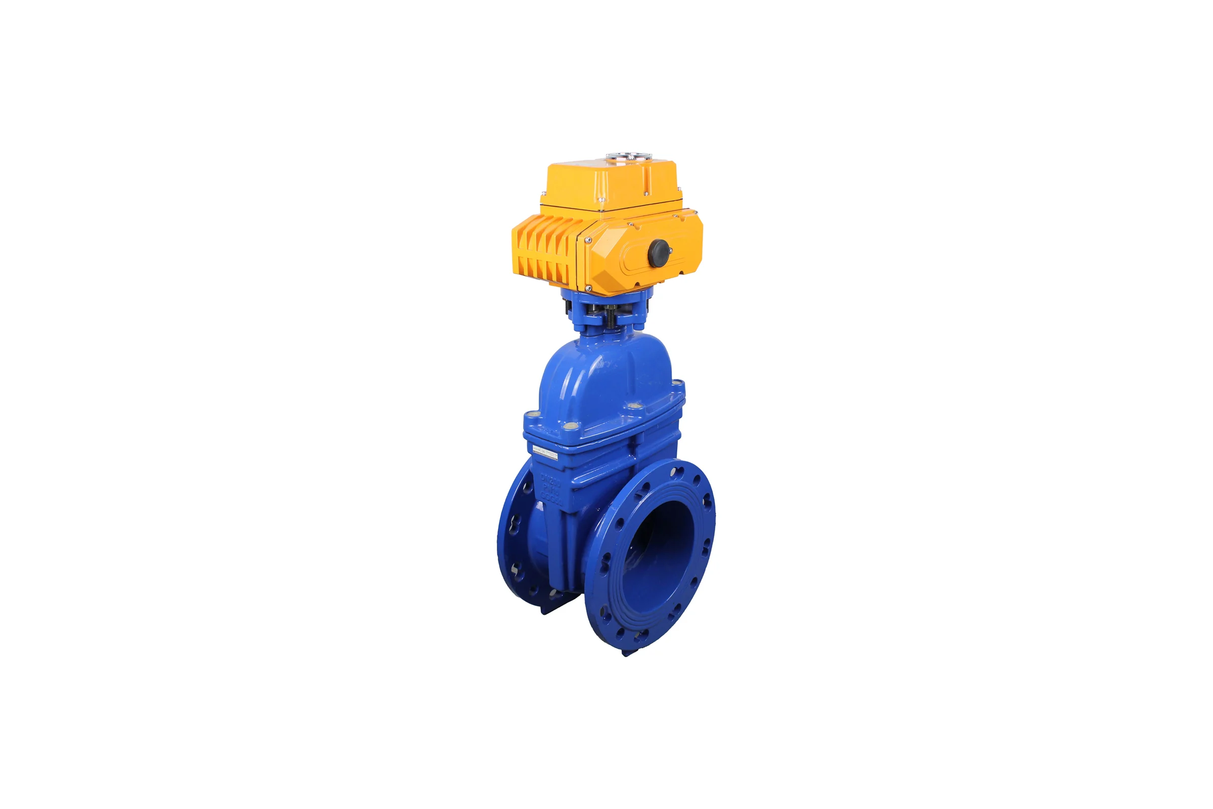 Задвижка клиновая DN.ru 30ч939р GGG50-GGG50-EPDM-BLUE Ду40 Ру10/16 фланцевая, клин обрезиненный, шток невыдвижной, c ISO-фланцем, эл.привод MT-N-005 380В D040-10564