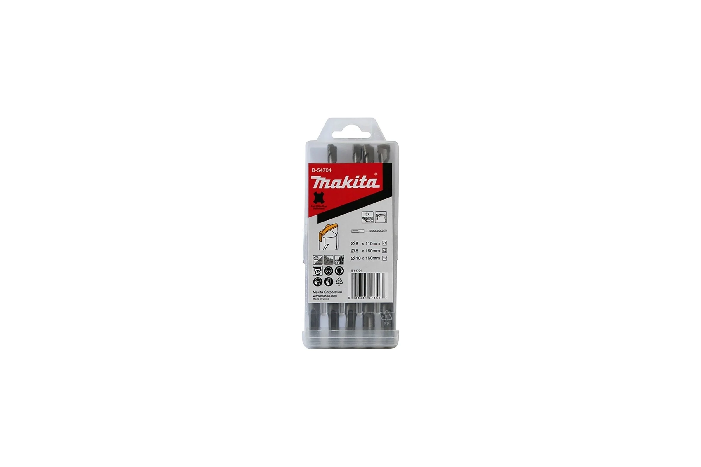 Набор буров SDS-Plus Centering (5 шт; 6х110/8х160/10х160 мм) Makita B-54704