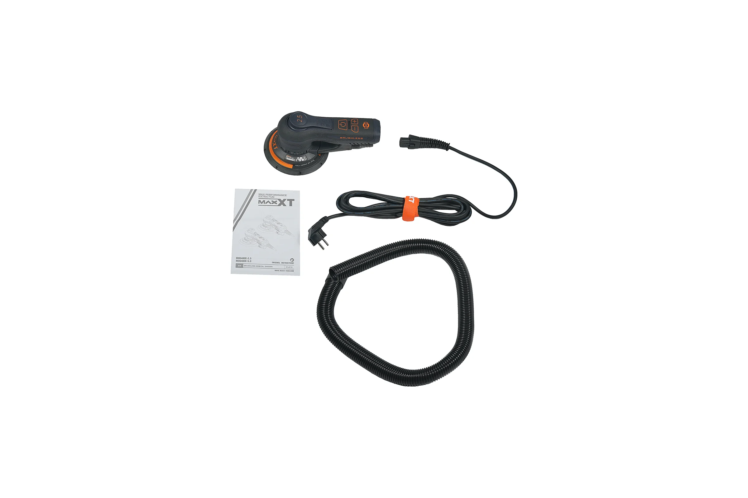 Шлифовальная машинка ручная MAXXT, 220V/50Hz, 400W, 150 мм, эксц. 2,5 мм MOS400C-2.5