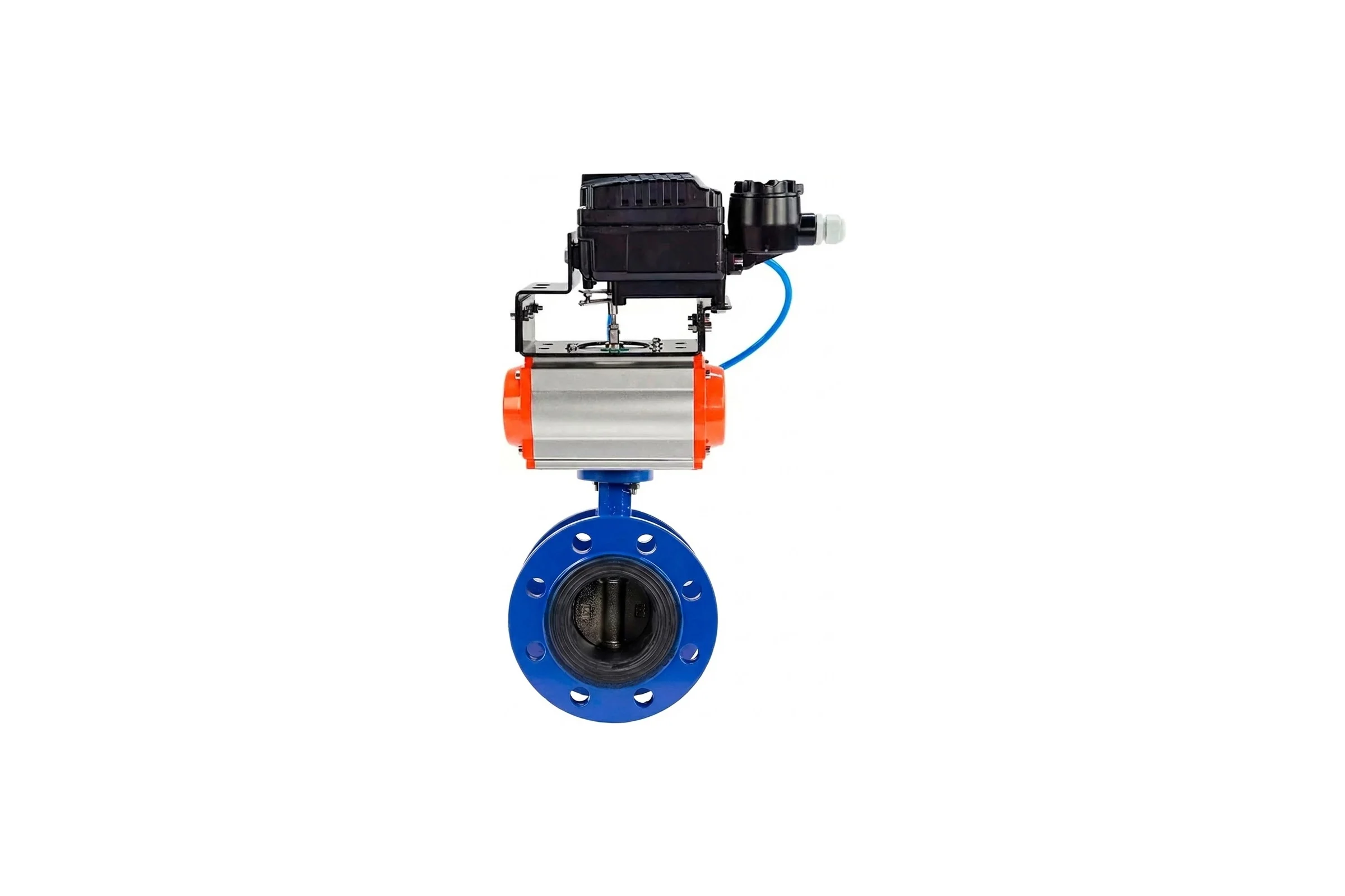 Затвор дисковый DN.ru GGG40-304-EPDM-2W-F-H Ду100 Ру16 пневмопривод DA-105 и позиционером EPRP1-NU-0-08 D050-56097