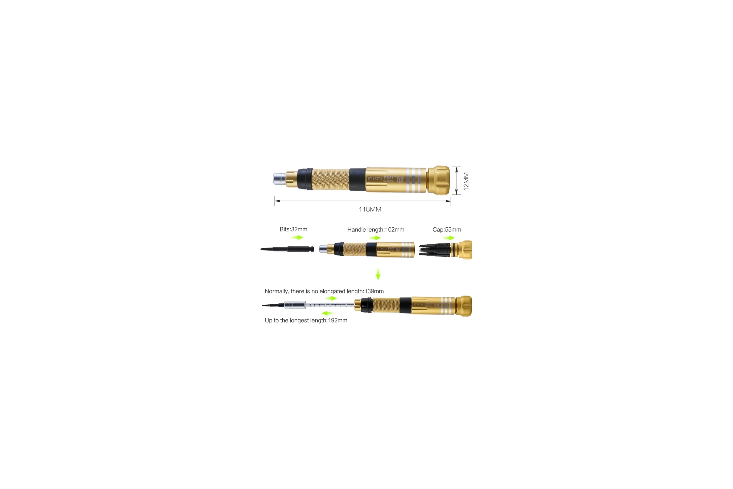 Отвертка со сменными насадками Amperin Best BST-8927A 060023