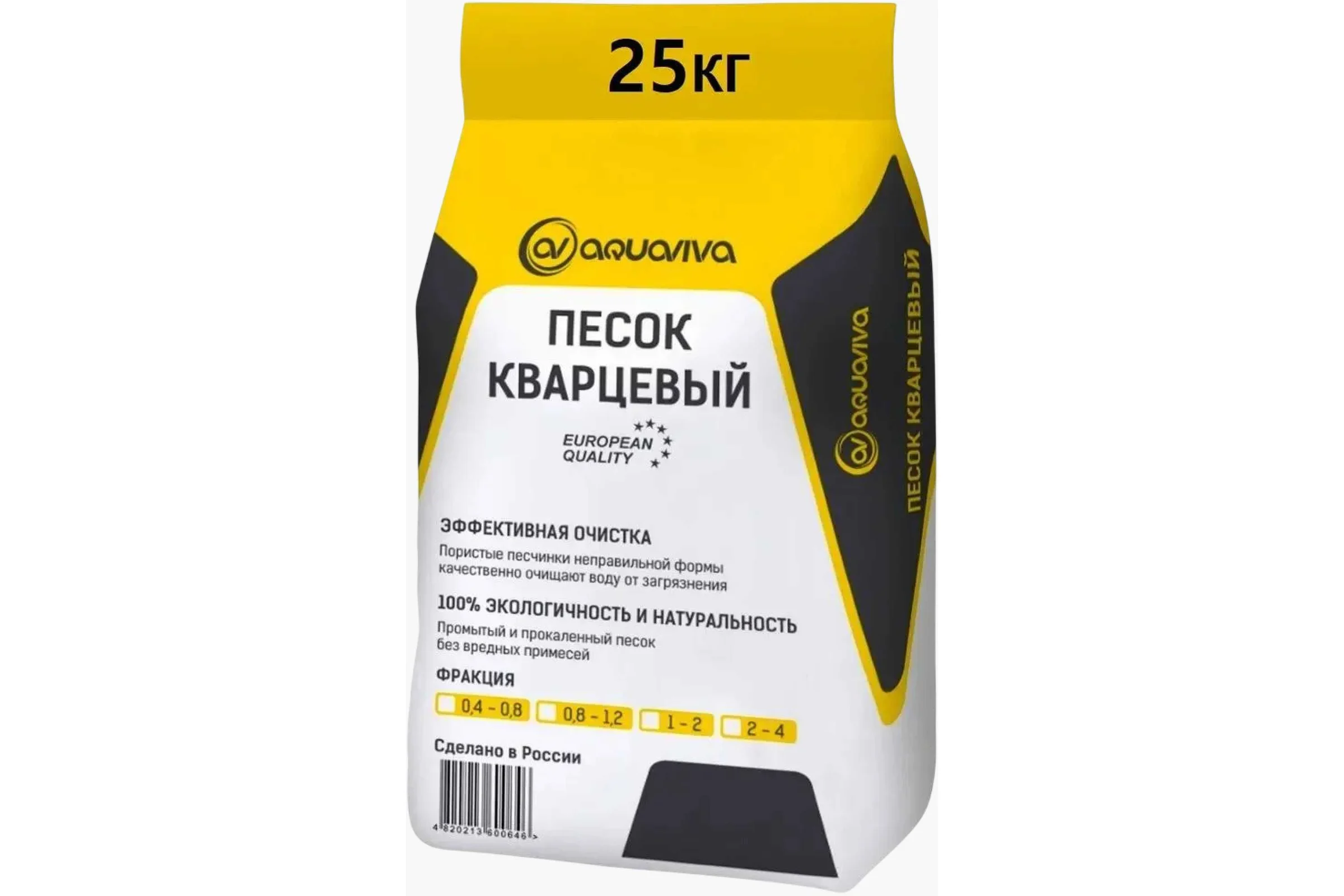 Песок кварцевый AQUAVIVA 0,5-0,8 25кг 67424