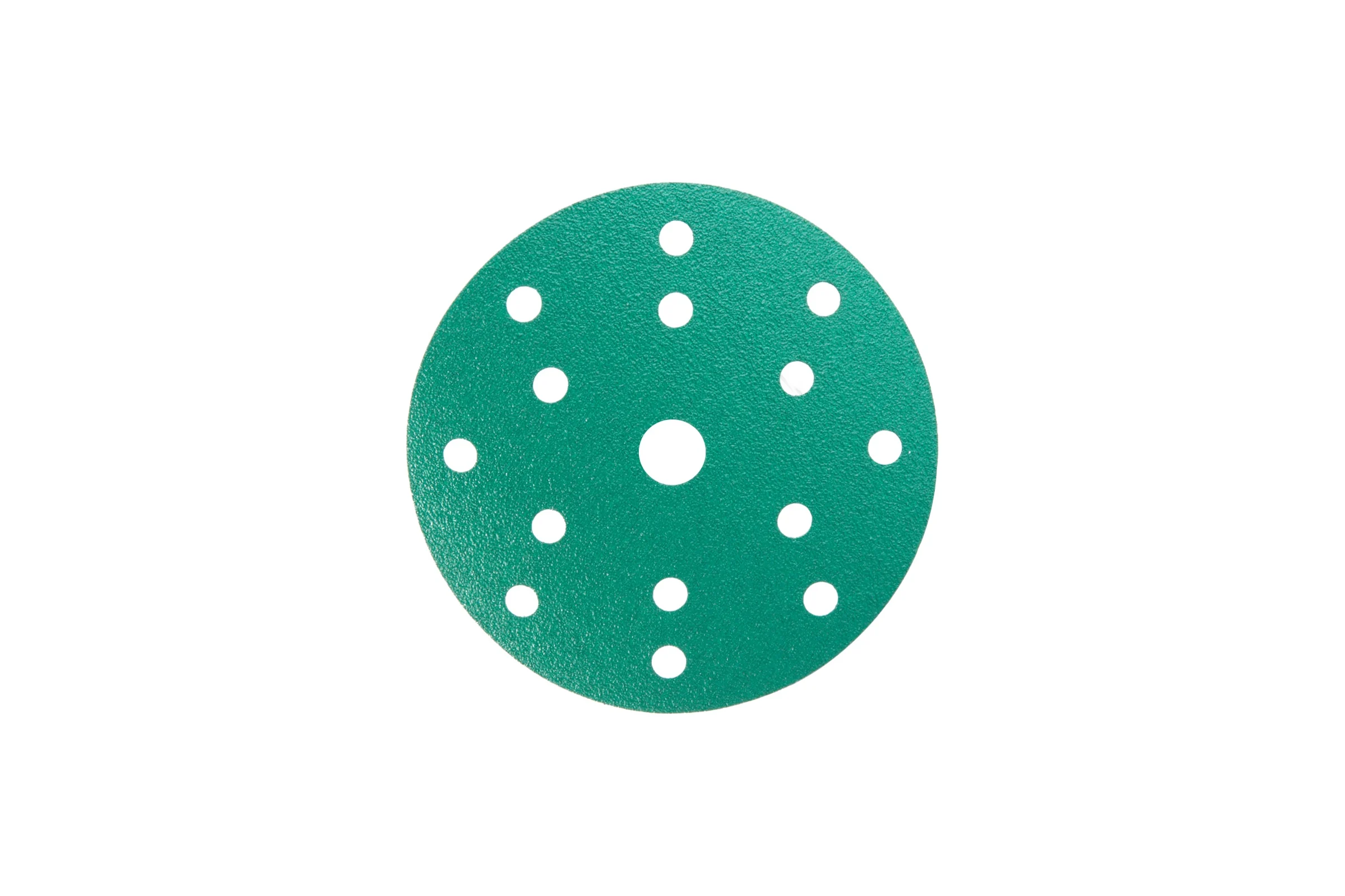 Шлифовальный круг Long Abrasive AF77 Green 150мм на липучке, Р120, 15отв D771501215-100