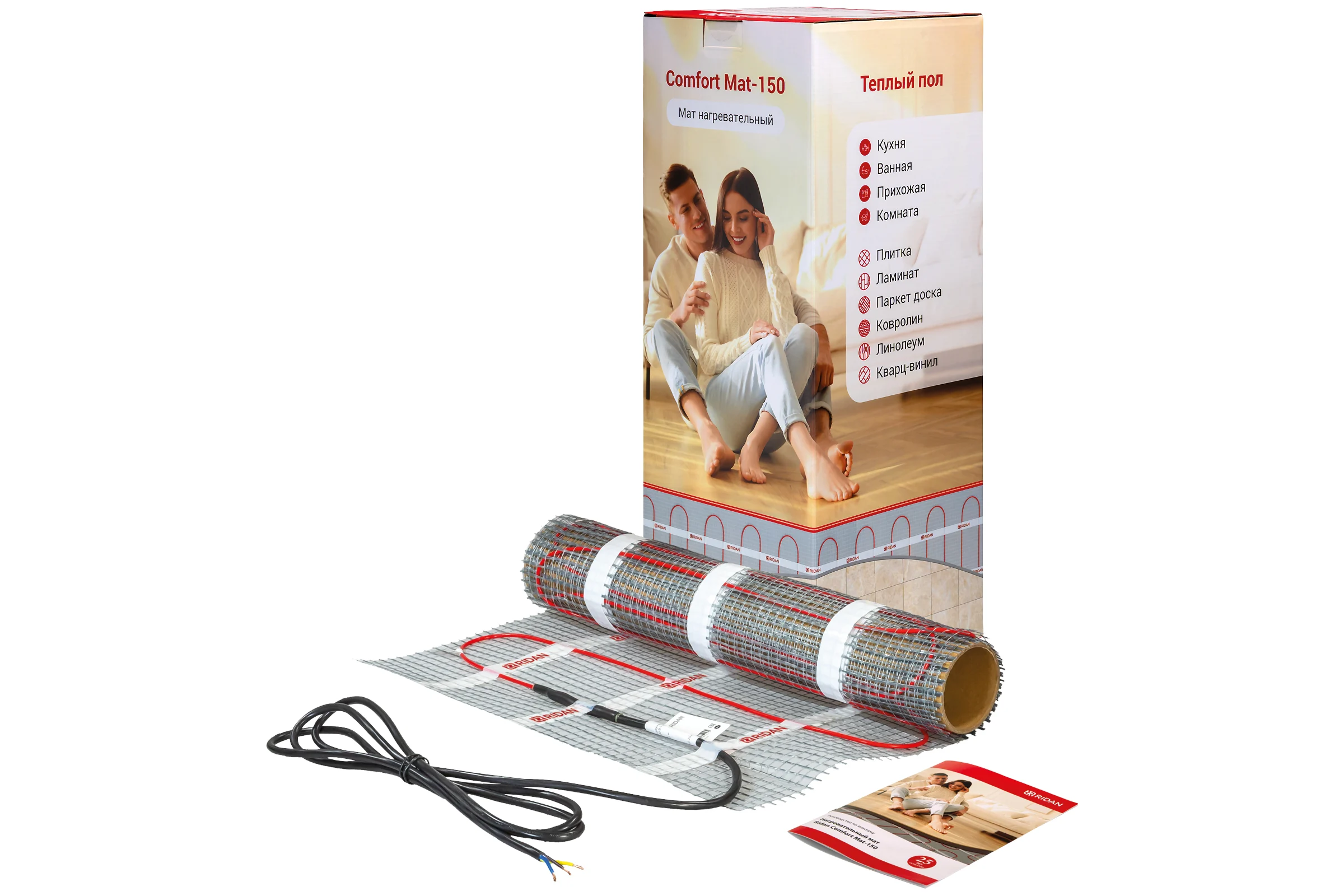 Нагревательный мат Ридан Ridan Comfort Mat-150 150 Вт 230 В 1 м² 21RT0401R