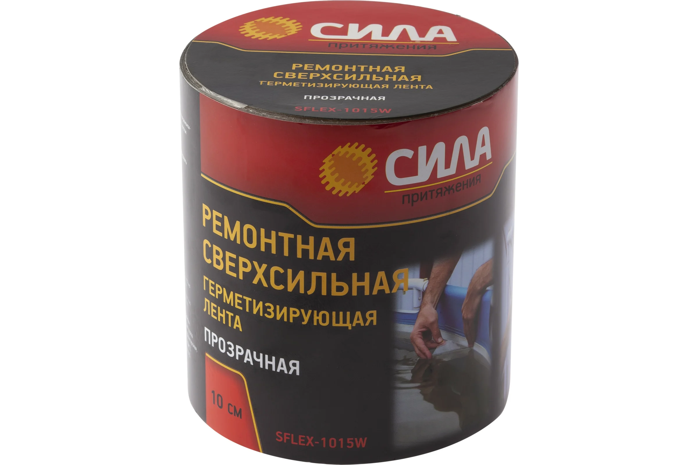 Герметизирующая лента СИЛА SFLEX-1015W (ремонтная; сверхсильная; 10 см х 1,5 м; прозрачная) Б0050343