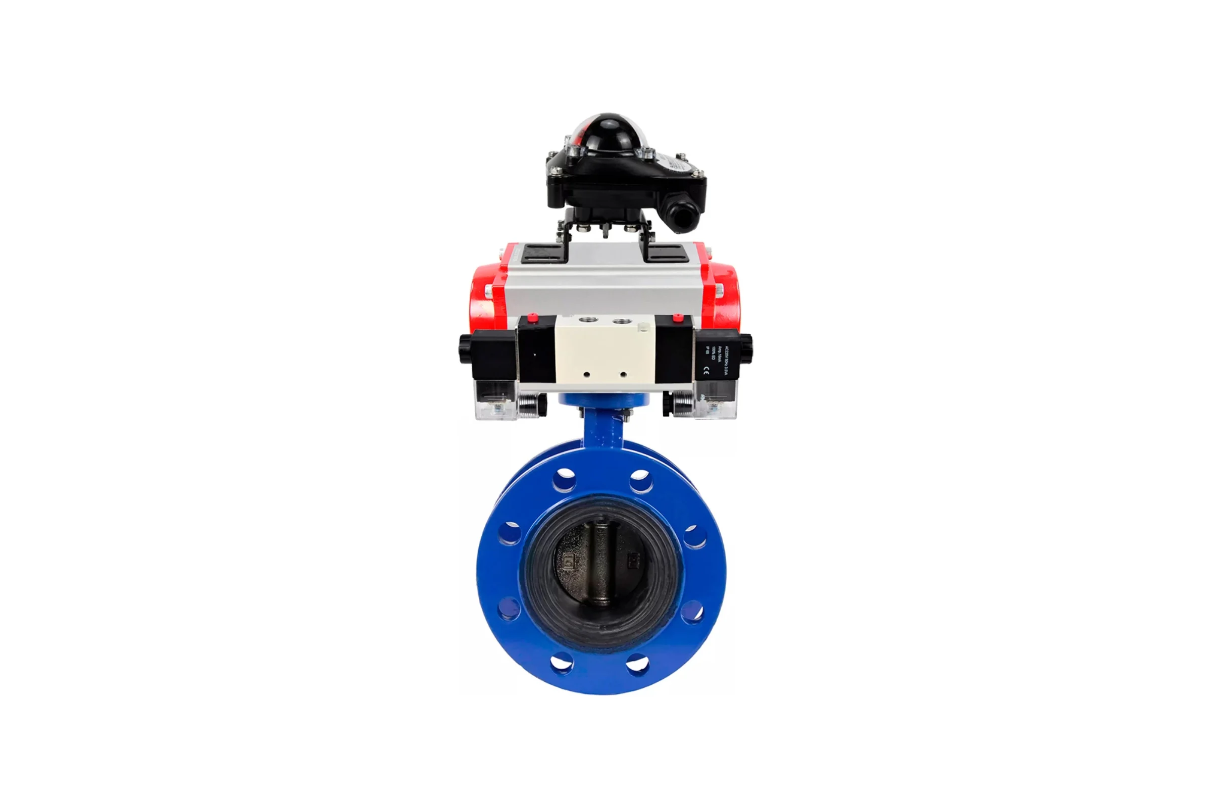 Затвор дисковый DN.ru GGG40-304-EPDM-2W-F-R Ду300 Ру16 пневмопривод DA-210, пневмораспределитель (2EM) 220VAC, БКВ LSB-210 D050-56152
