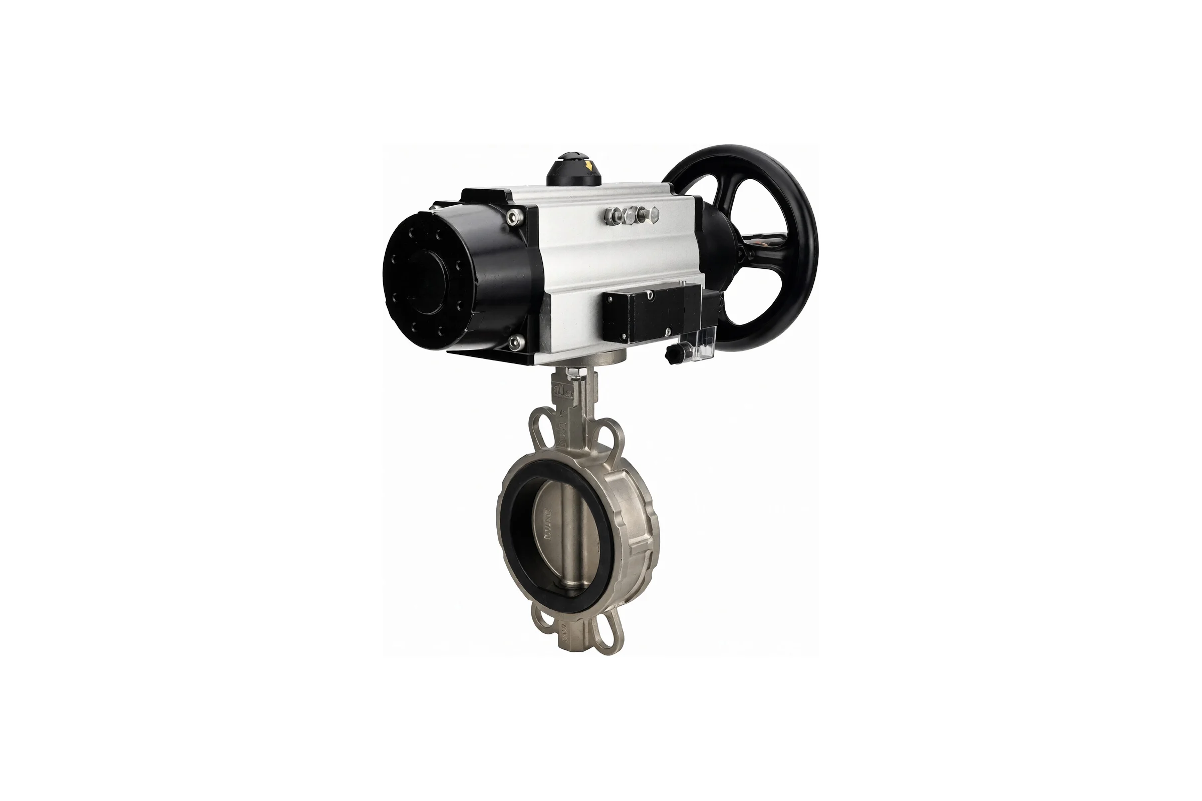 Затвор дисковый DN.ru GGG40-304-EPDM-2W-F-R Ду300 Ру16 пневмопривод DA-210, пневмораспределитель (2EM) 220VAC, БКВ LSB-210 D050-56152