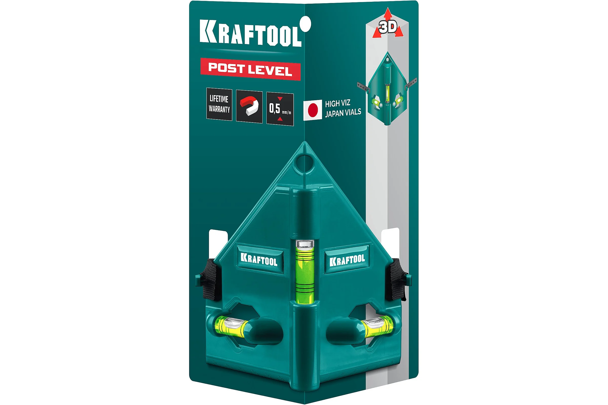 Уровень угловой KRAFTOOL Post-Level 3 глазка, магнитный 34788_z01